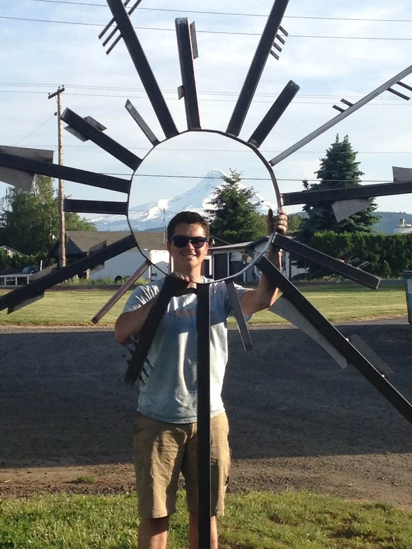 NW SUN - 10' X 8' X 1' MILD STEEL PAINTED