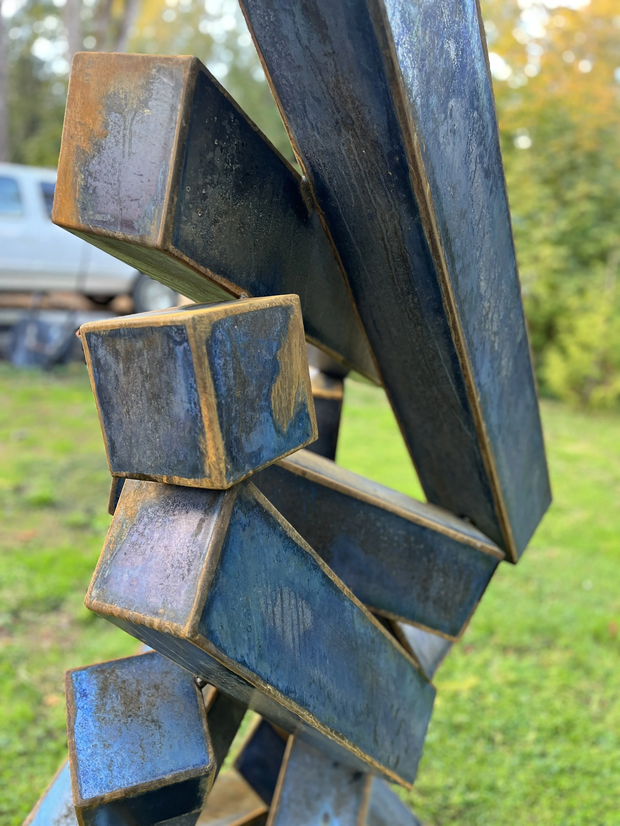 MOBALISK - 7’ X 3’ X 2’ COR-TEN STEEL WITH PATINA