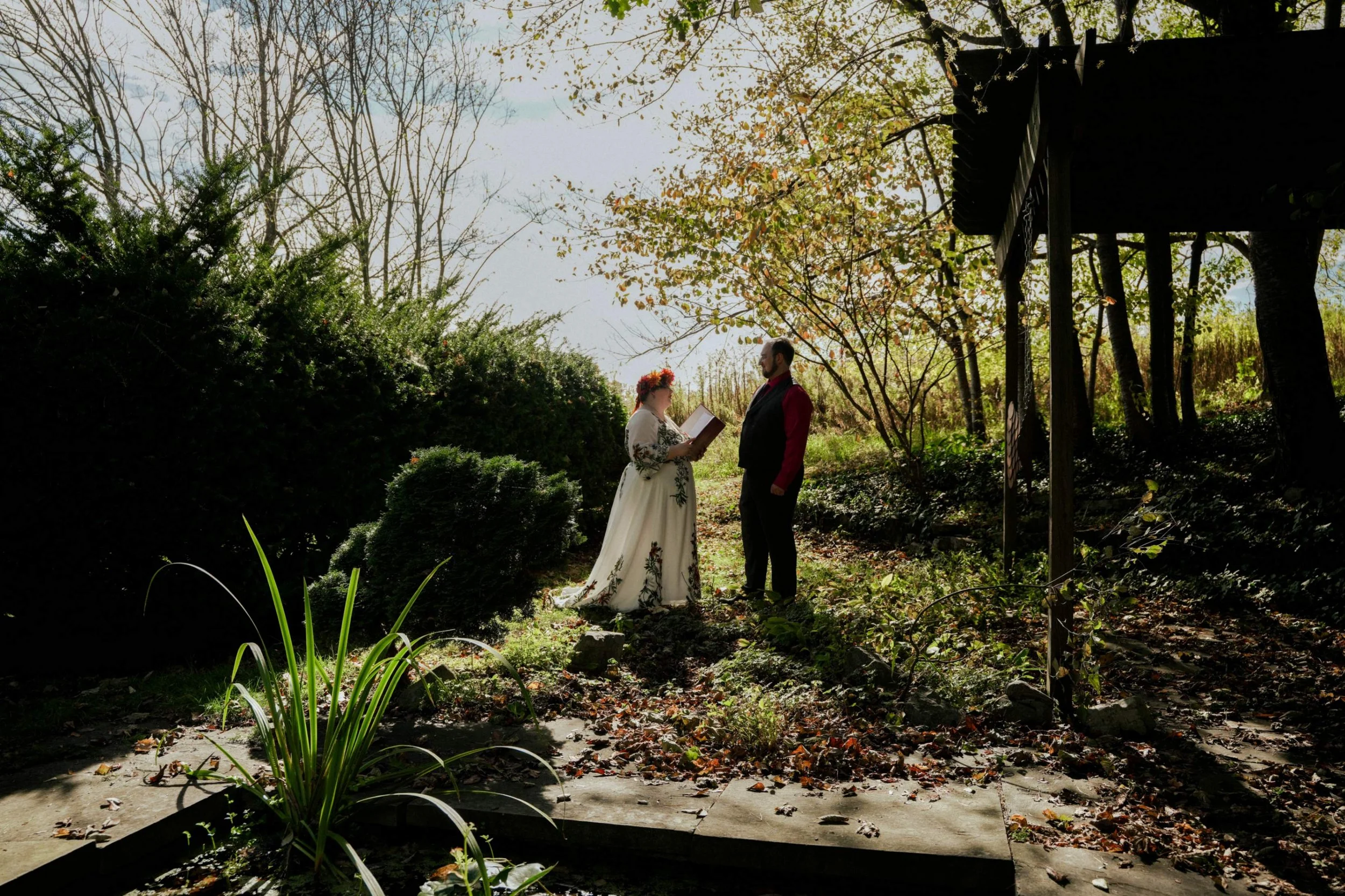Rosemary and Ian’s Wedding at Rhoneymeade Botanical Gardens in State College, PA | Sneak Peek
