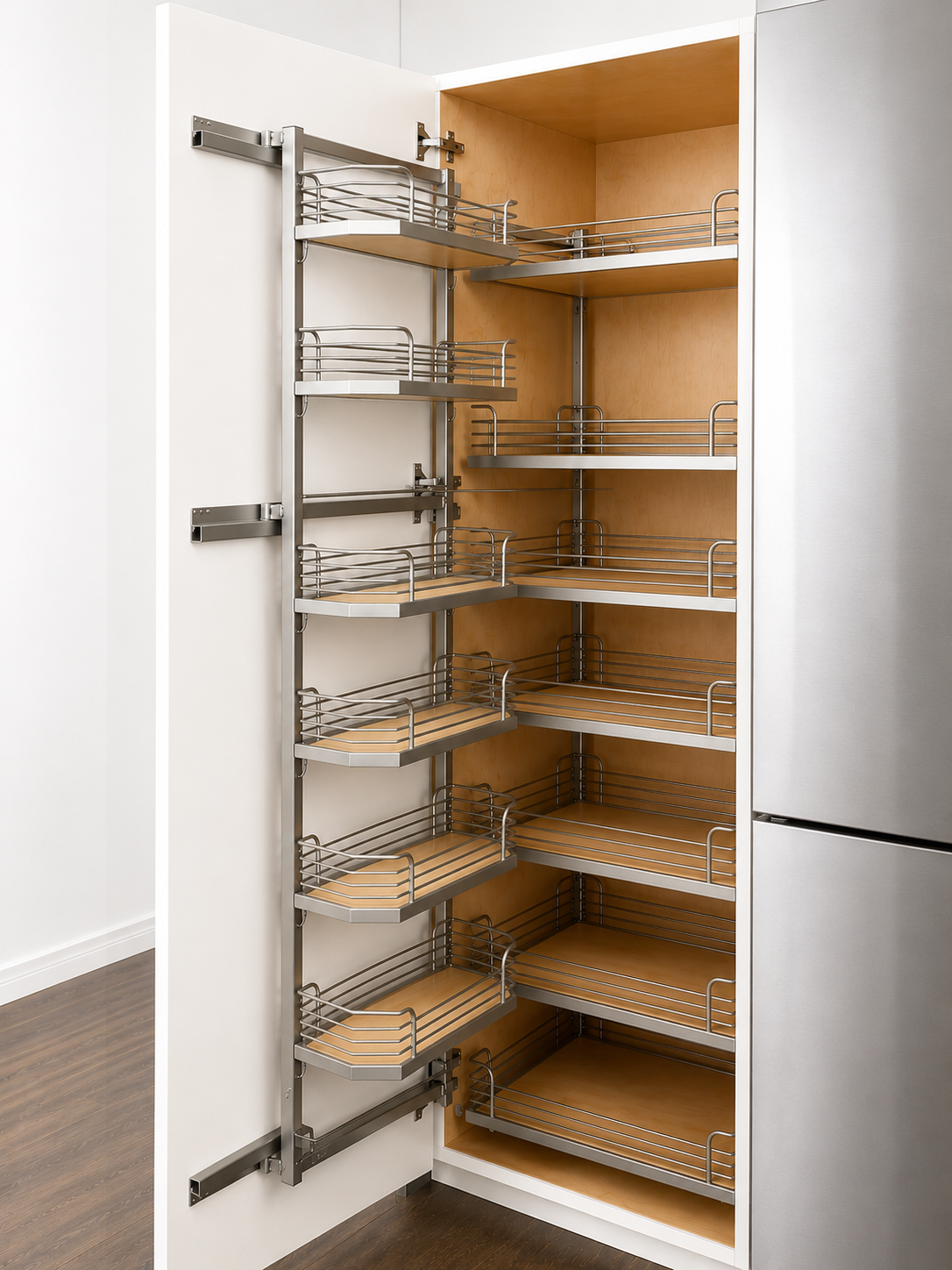 Custom Pull-Out Pantry Cabinet System
