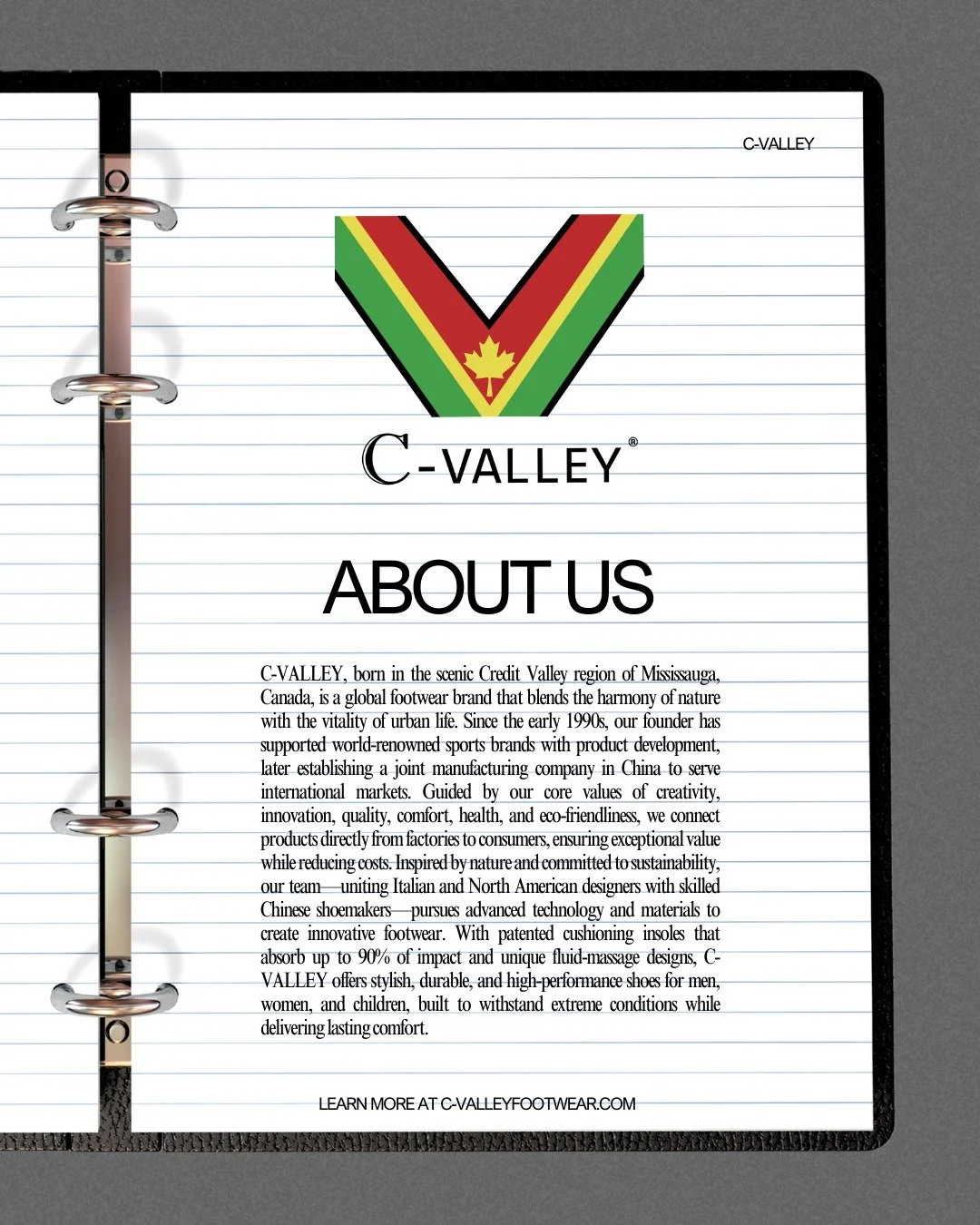 Inspired by the beauty of Credit Valley, Canada, C-VALLEY creates footwear that blends global design, advanced technology, and eco-friendly values crafted to keep you moving in comfort, wherever life takes you.
#c-valley #shoes #branding #boots #men 