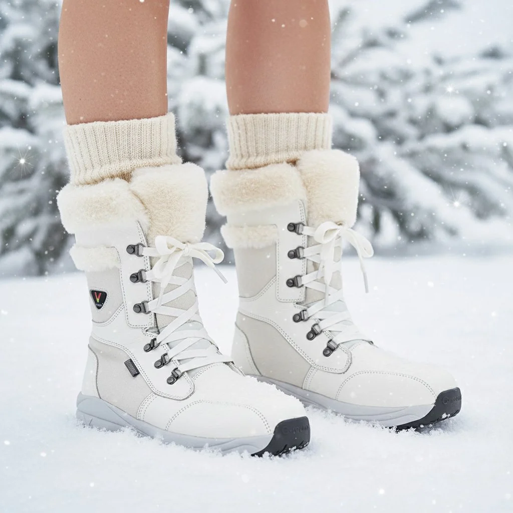 ❄️ Step into timeless winter comfort
 Made to keep you warm, dry, and effortlessly stylish &mdash; from snowy streets to mountain getaways.
-Premium Genuine Leather: Waxy waterproof finish for long-lasting protection and a refined winter look.
-Cozy 