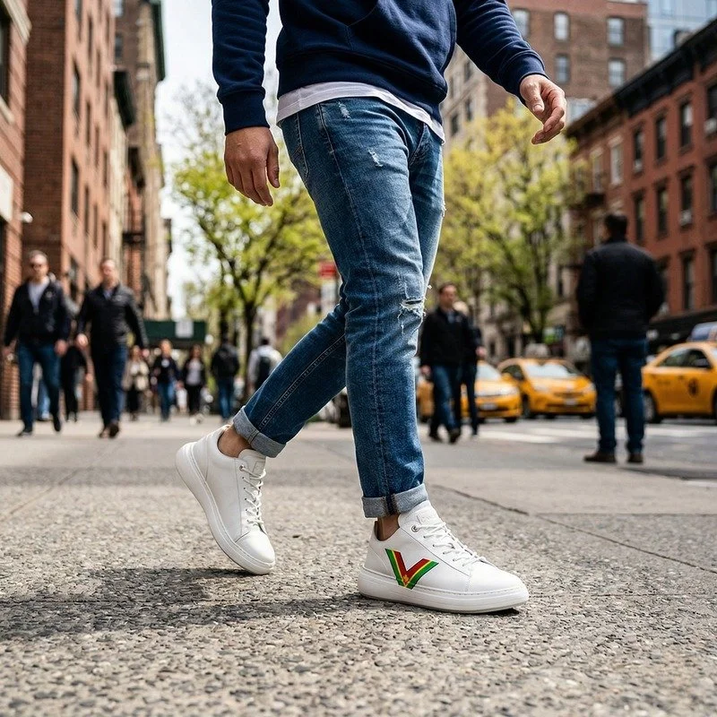 Upgrade your everyday sneakers.
The only pair you&rsquo;ll need this spring.
Clean, versatile, made to move with you.
✔ Soft premium cow leather upper
✔ Moisture-absorbing pigskin lining
✔ Shock-absorbing, slip-resistant rubber outsole
✔ 2.5cm elevat