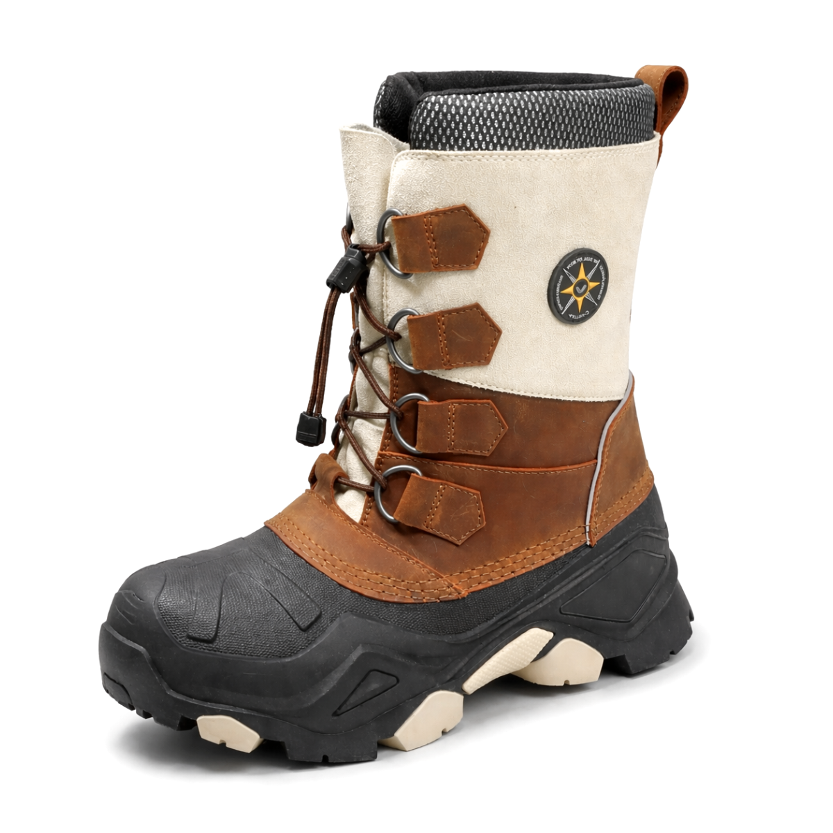 Men’s Winter Boots Warm Insulated Lining Water-Resistant Snow Boots with Anti-Slip Rubber Outsole