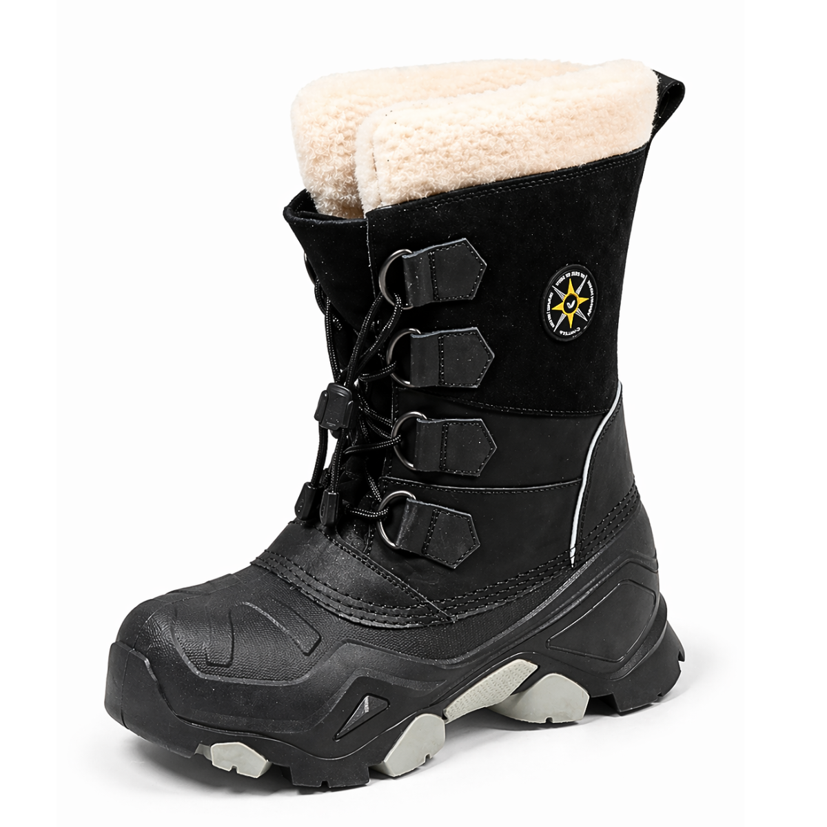 Men’s Winter Boots Warm Insulated Lining Water-Resistant Snow Boots with Anti-Slip Rubber Outsole