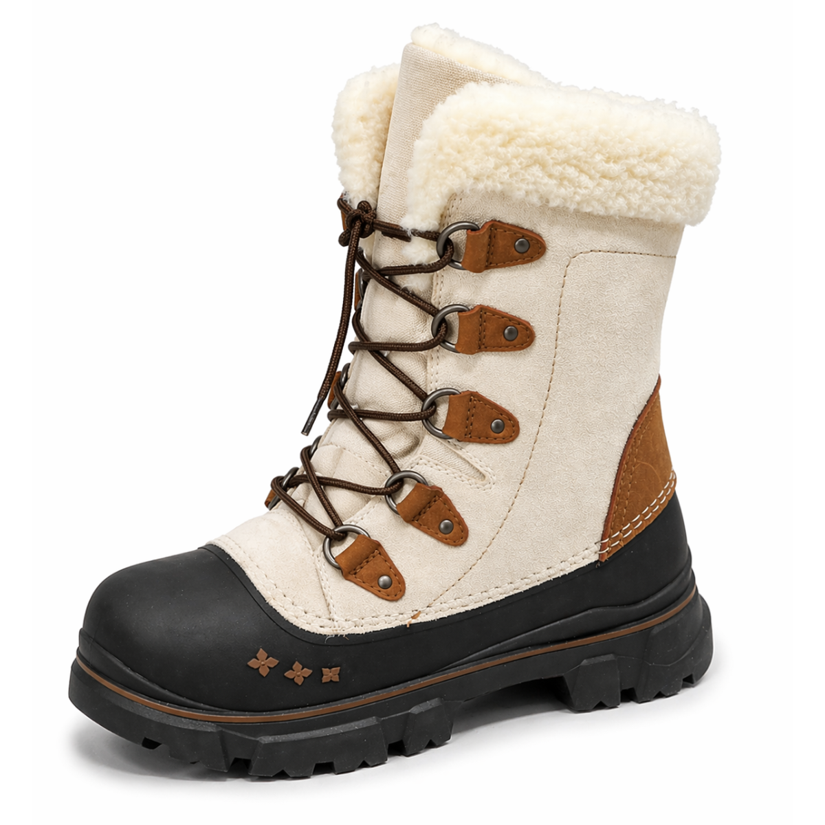 Women's Winter Lightweight Boots Waterproof Anti-Slip Mid Calf Outdoor Snow Boots