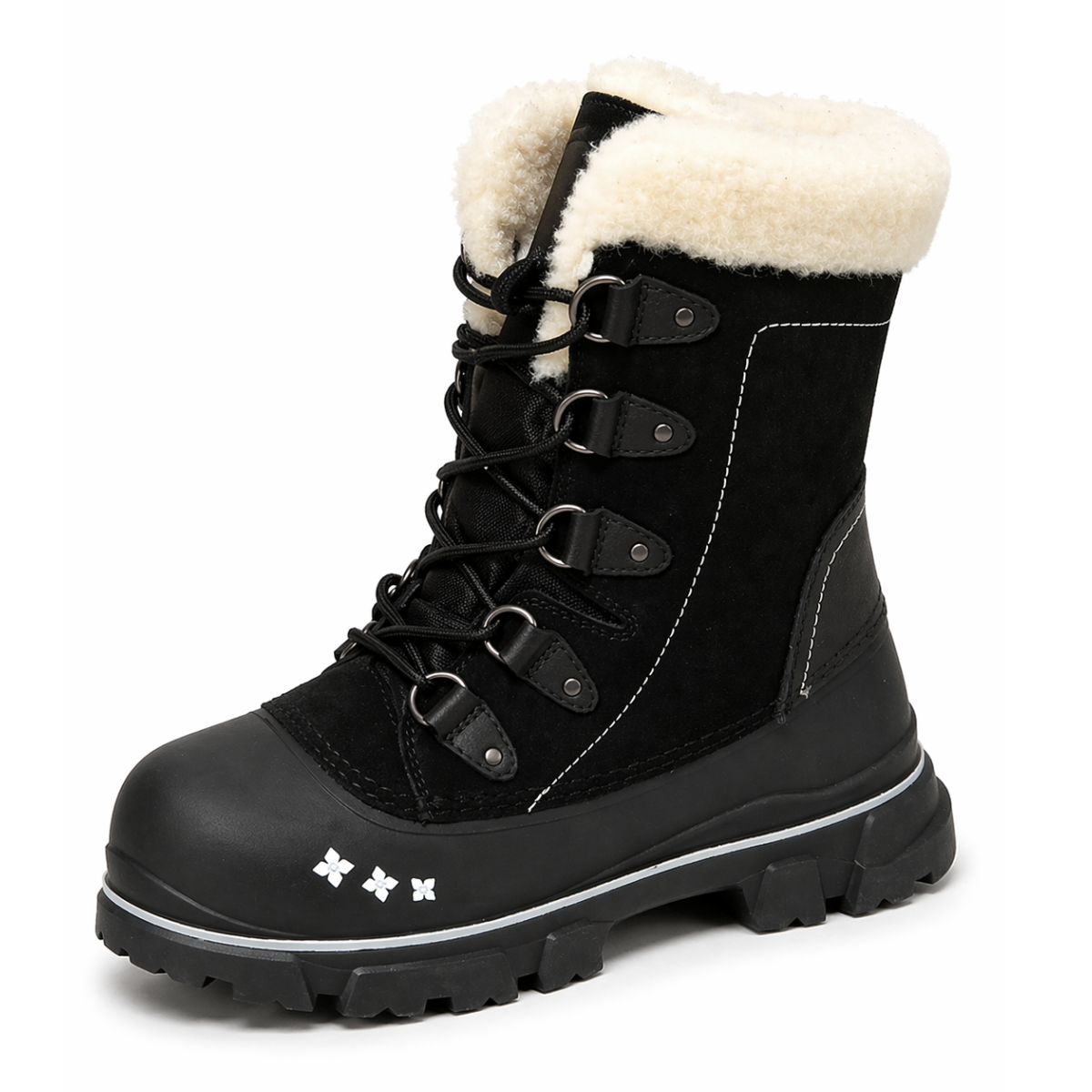 Women's Winter Lightweight Boots Waterproof Anti-Slip Mid Calf Outdoor Snow Boots