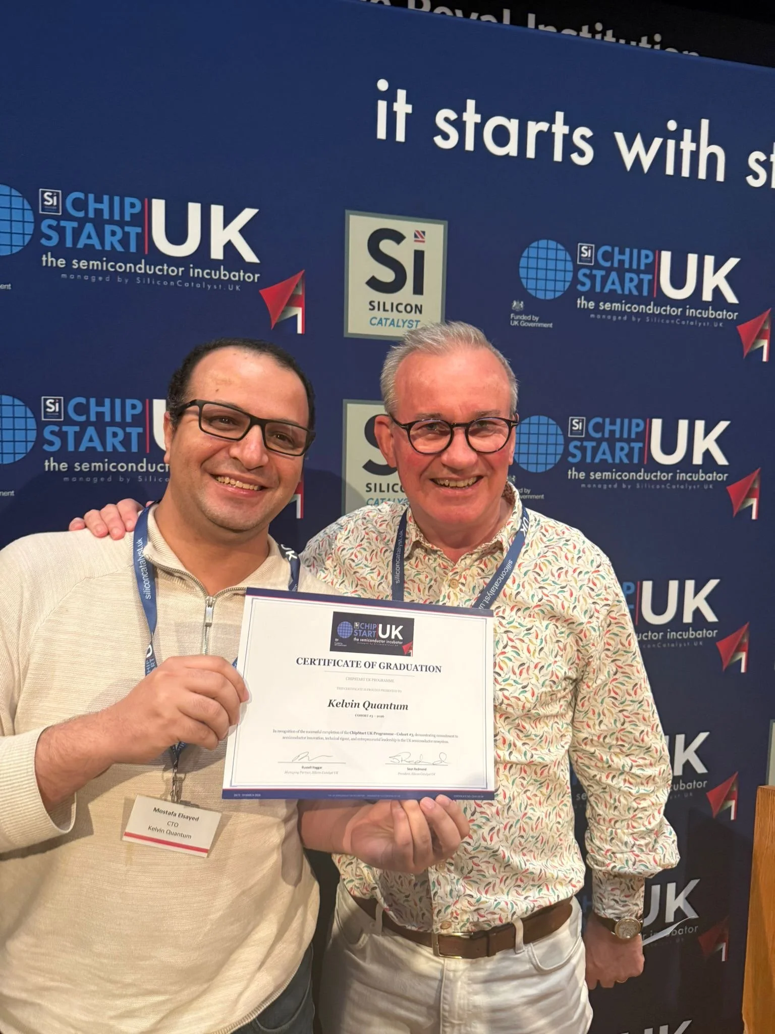 Kelvin Quantum graduate from ChipStartUK