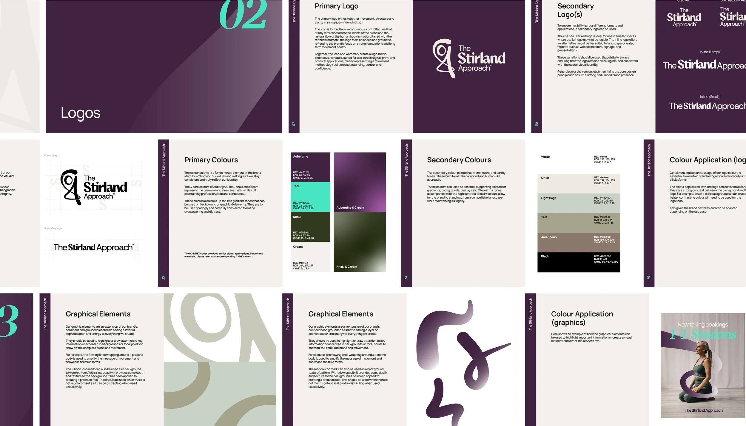 The Stirland Approach brand guidelines flat lay