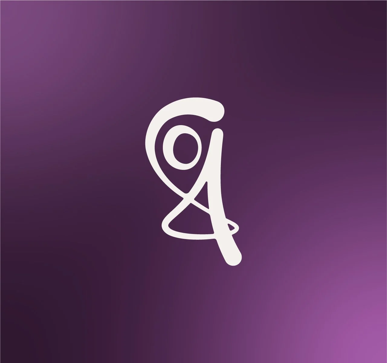 The Stirland Approach icon logo, purple gradient background with a cream swirl logo