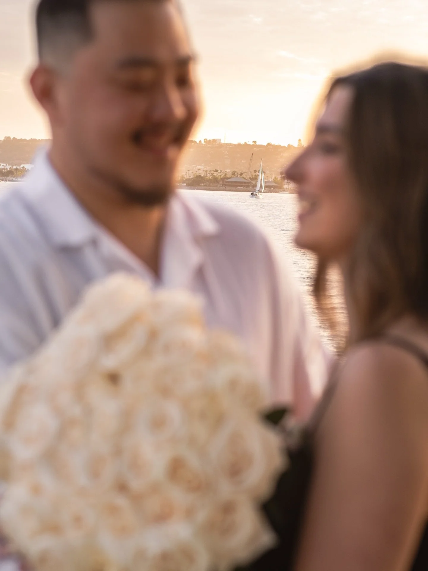 A classic San Diego proposal with a twist 🫶🏼 

This was my second post-marriage proposal this year and I&rsquo;m loving the trend❤️ Harbor views of the city at golden hour, a pretty set up, and champagne is a great way to honor the romance. This wa