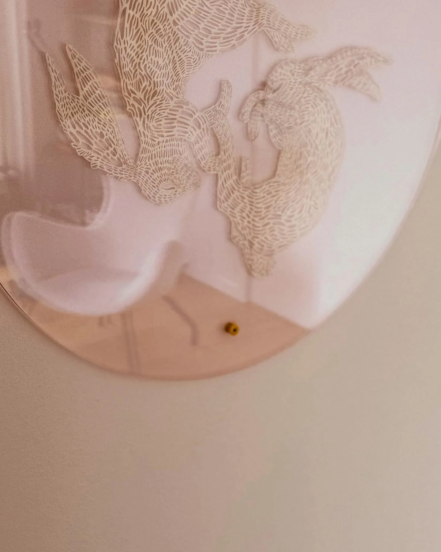 These rabbits behind pink glass are looking for new home before we hit spring ! 🐇 Im testing these circular shapes and tinted glass from @studio__about and im in love with the softness of this expression. Slightly bit untraditional, slightly bold, a