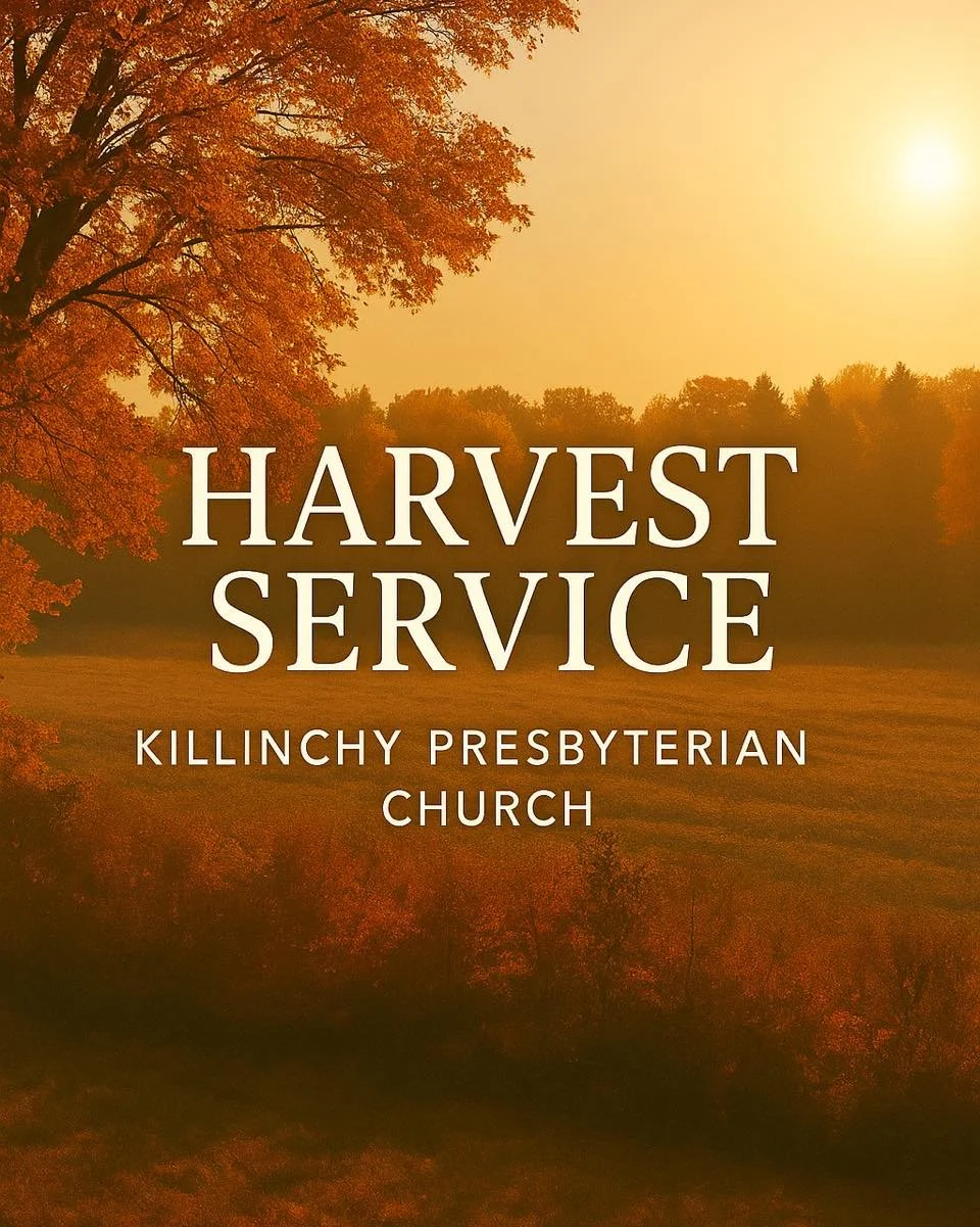 This Sunday is our Harvest Service 🌾

A time to give thanks for God&rsquo;s goodness and provision.

Join us as we gather to celebrate together at Killinchy Presbyterian Church.