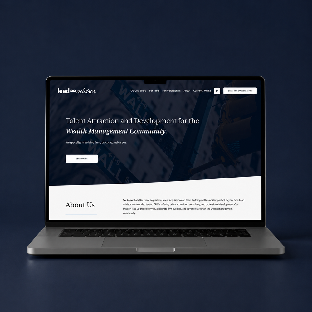 Lead Advisor consulting website designed by Cape Cod Web Design