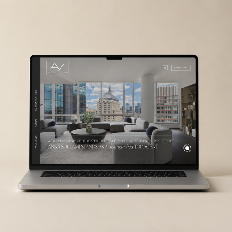 Anna Solami website mockup by Cape Cod Web Design