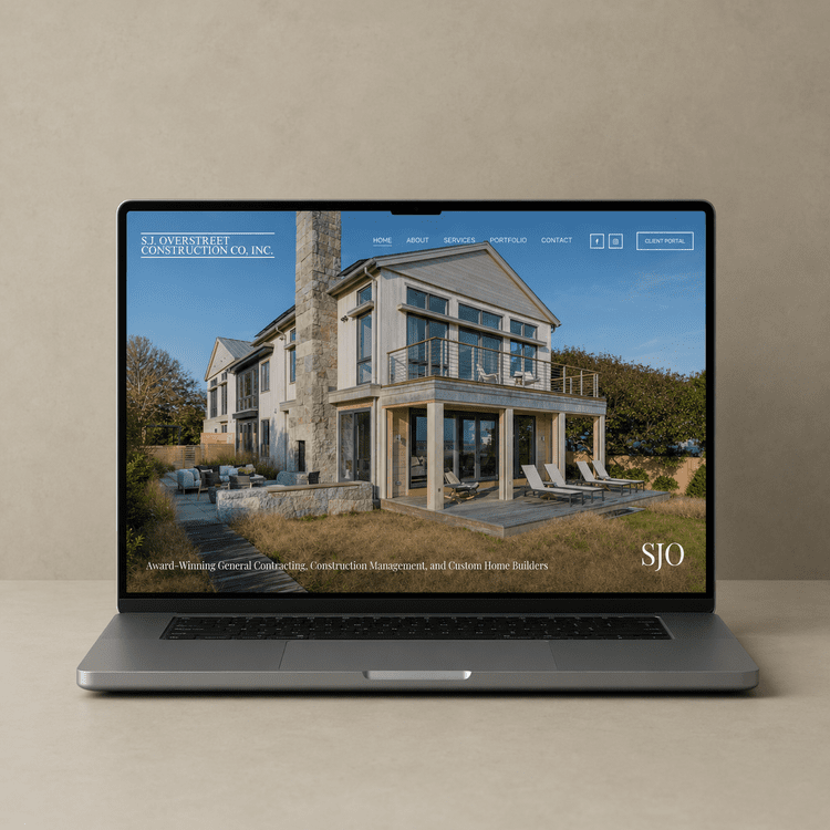 S.J. Overstreet custom construction website designed by Cape Cod Web Design