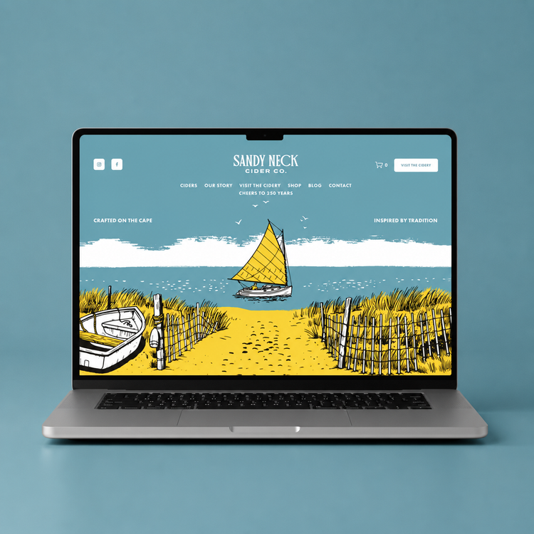 Sandy Neck website mockup by Cape Cod Web Design