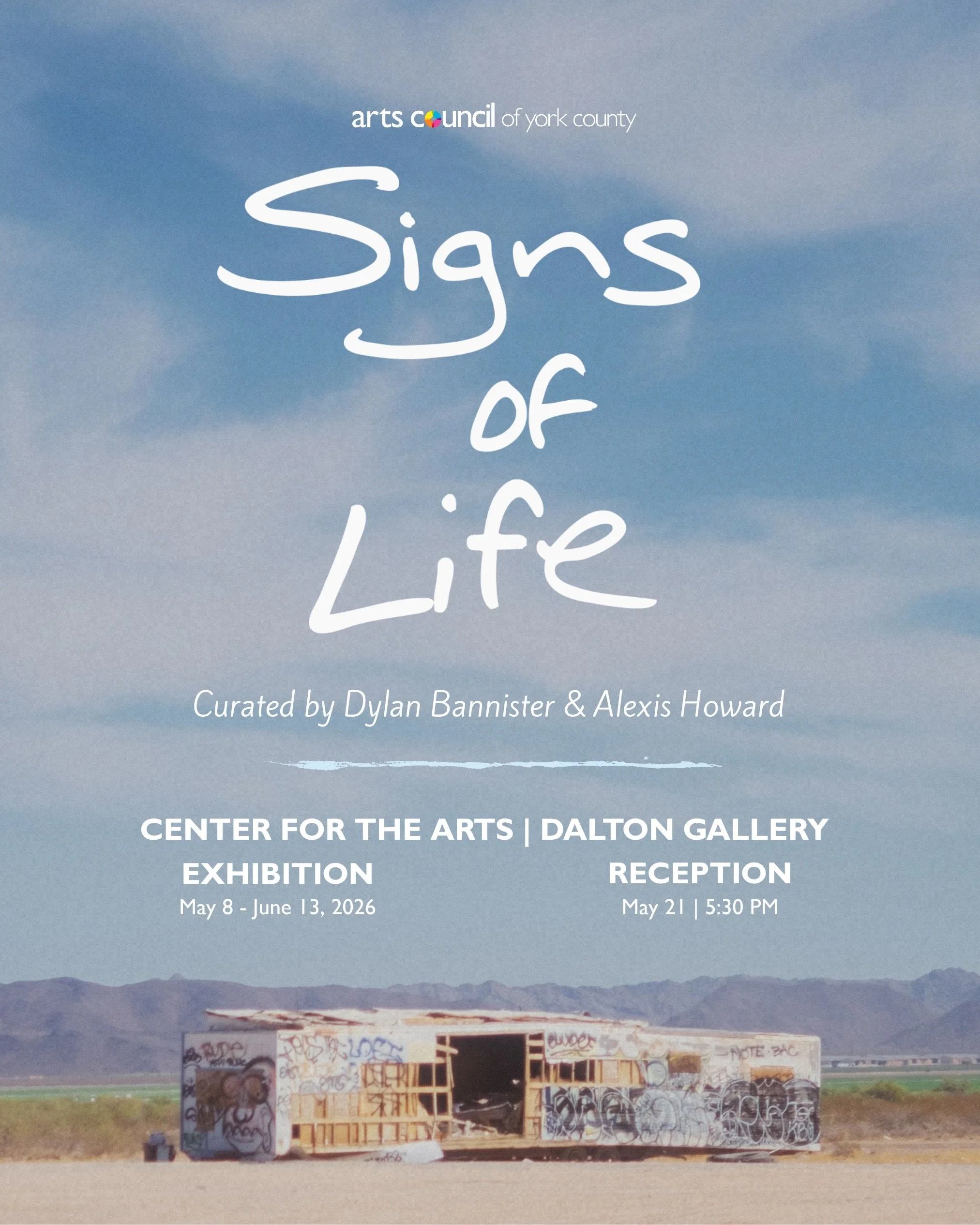 𝙎𝙞𝙜𝙣𝙨 𝙤𝙛 𝙇𝙞𝙛𝙚 | Works Curated by Dylan Bannister &amp; Alexis Howard
On Exhibit Now - June 13th in the Dalton Gallery at the Center for the Arts in downtown Rock Hill, SC

To bring this group exhibit to life, we invited artist friends to c
