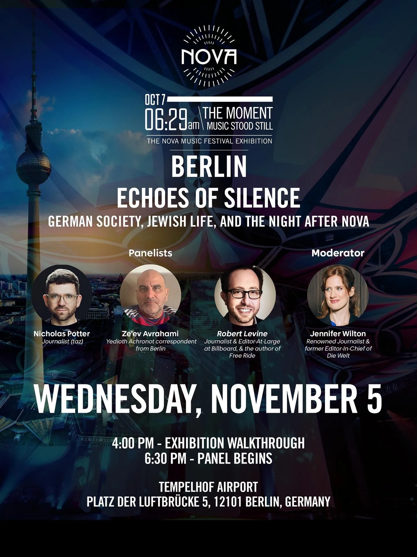 Join us on November 5th at the Nova Exhibition - Berlin, for a panel bringing together leading journalists in Berlin to explore how German society has responded to the events of October 7th &nbsp;and what this response reveals about Jewish life in Be