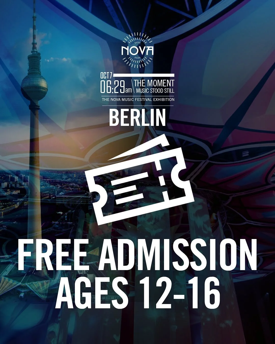 At the Nova Exhibition - Berlin we are offering free admission to ages 12-16. We encourage parents to attend with their teenagers to help educate the next generation on the dangers of hate. Proof of ID required at the entrance.

#novaexhibitionberlin