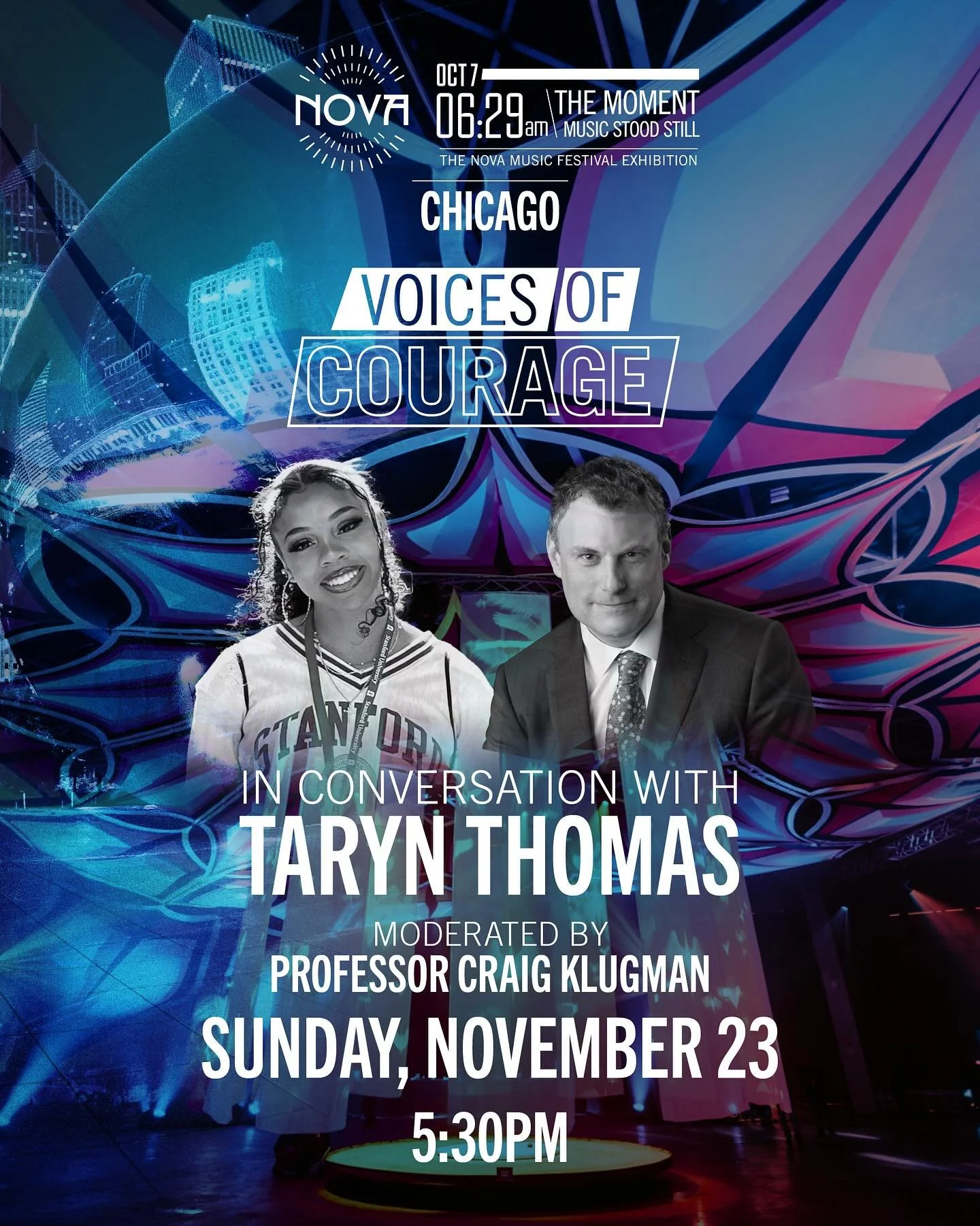 Voices Of Courage: Taryn Thomas

Join us for a special conversation at the Nova Exhibition &ndash; Chicago, featuring advocate and student organizer @itstaryntho in dialogue with Professor Craig Klugman of DePaul University, an advocate for Jewish st