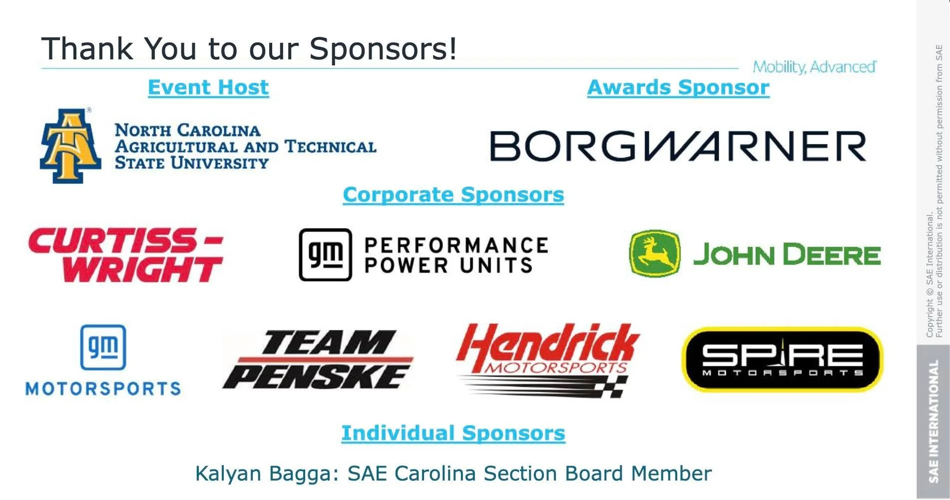 Huge thank you to our amazing sponsors for making SAE Carolina Student Night &mdash; our 40th Anniversary Event &mdash; possible! 🎉 We couldn&rsquo;t do it without your support.

There&rsquo;s still time to register! Both SAE members and the general