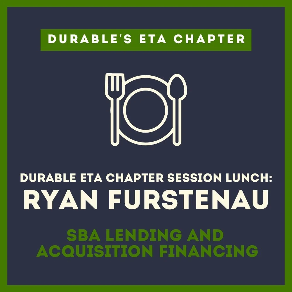 Durable ETA Chapter Session: Lunch with Ryan Furstenau from Live Oak Bank