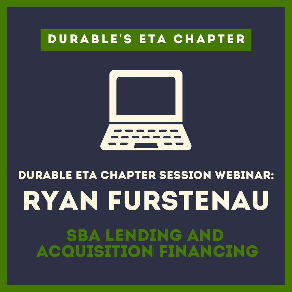 Durable ETA Chapter Session: Webinar with Ryan Furstenau from Live Oak Bank