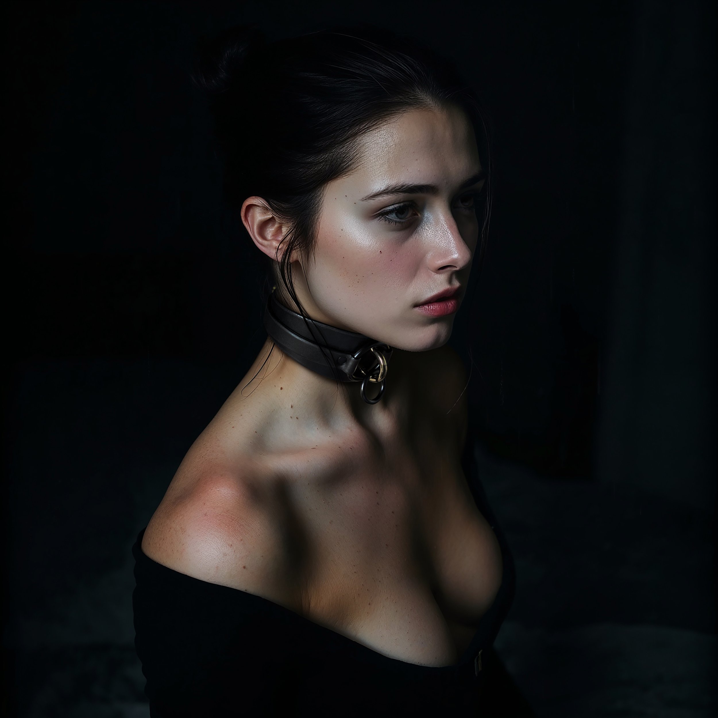Atticus Ivy Lusaia black leather layered ring collar_back_Toya p.jpg