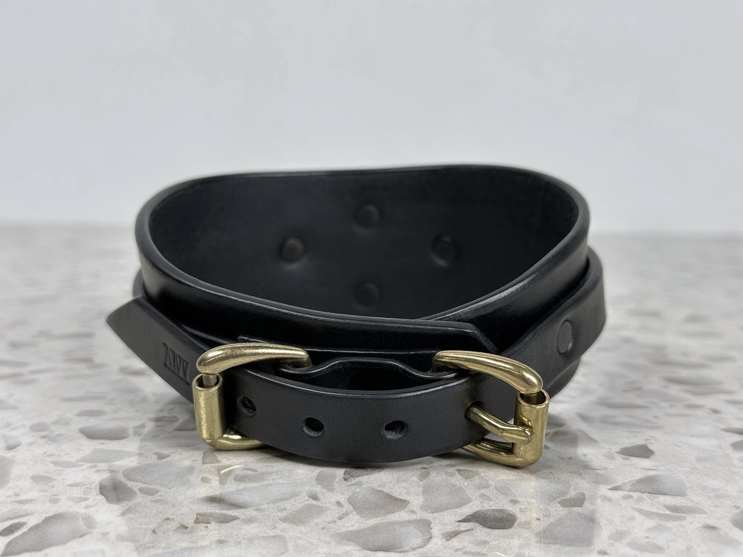 Atticus Ivy Lusaia black leather layered ring collar_back.jpg