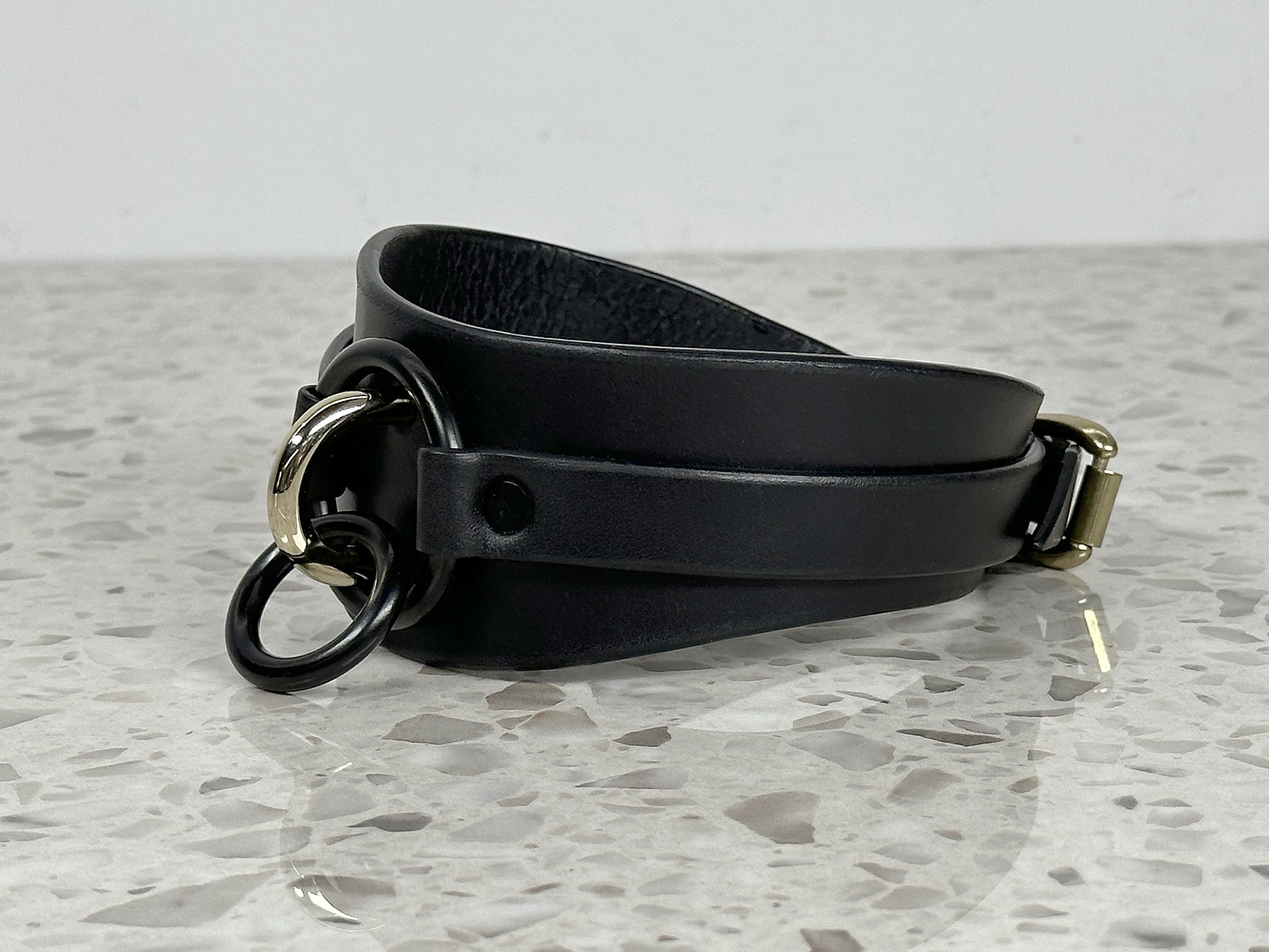 Atticus Ivy Lusaia black leather layered ring collar_right angle.jpg