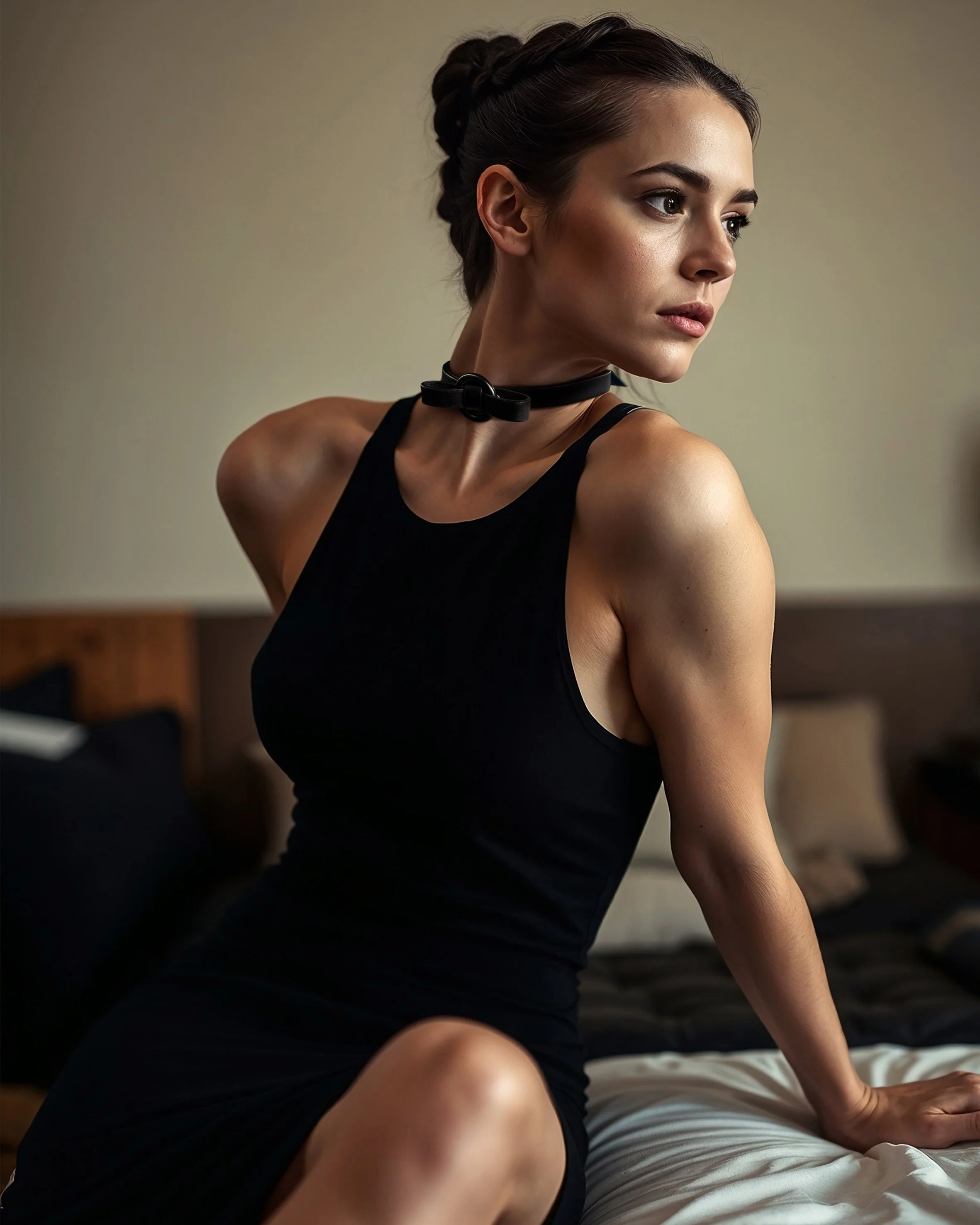 Atticus Ivy Baira black leather bow ring choker_Annamaria a.jpg