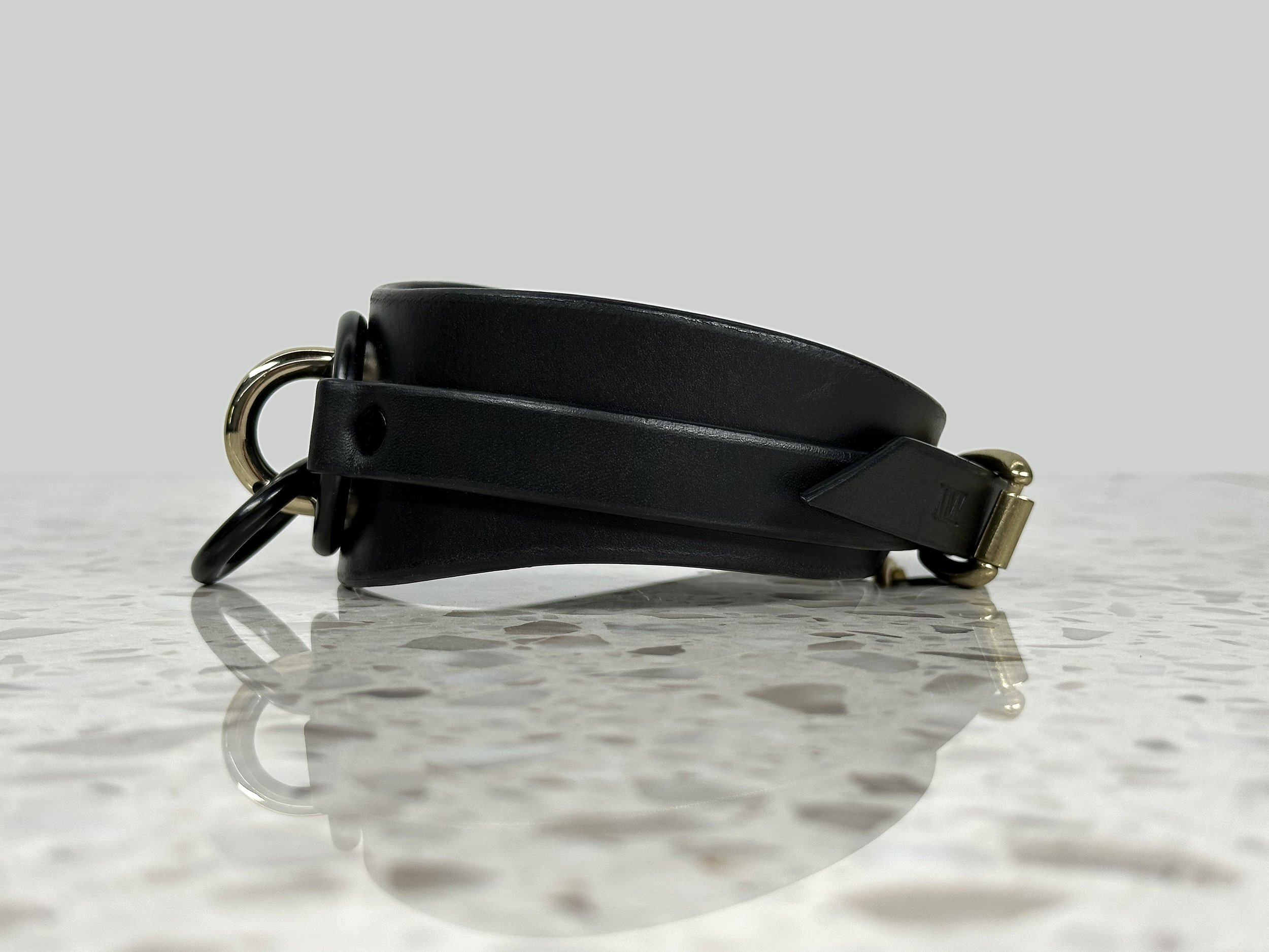 Atticus Ivy Lusaia black leather layered ring collar_side.jpg