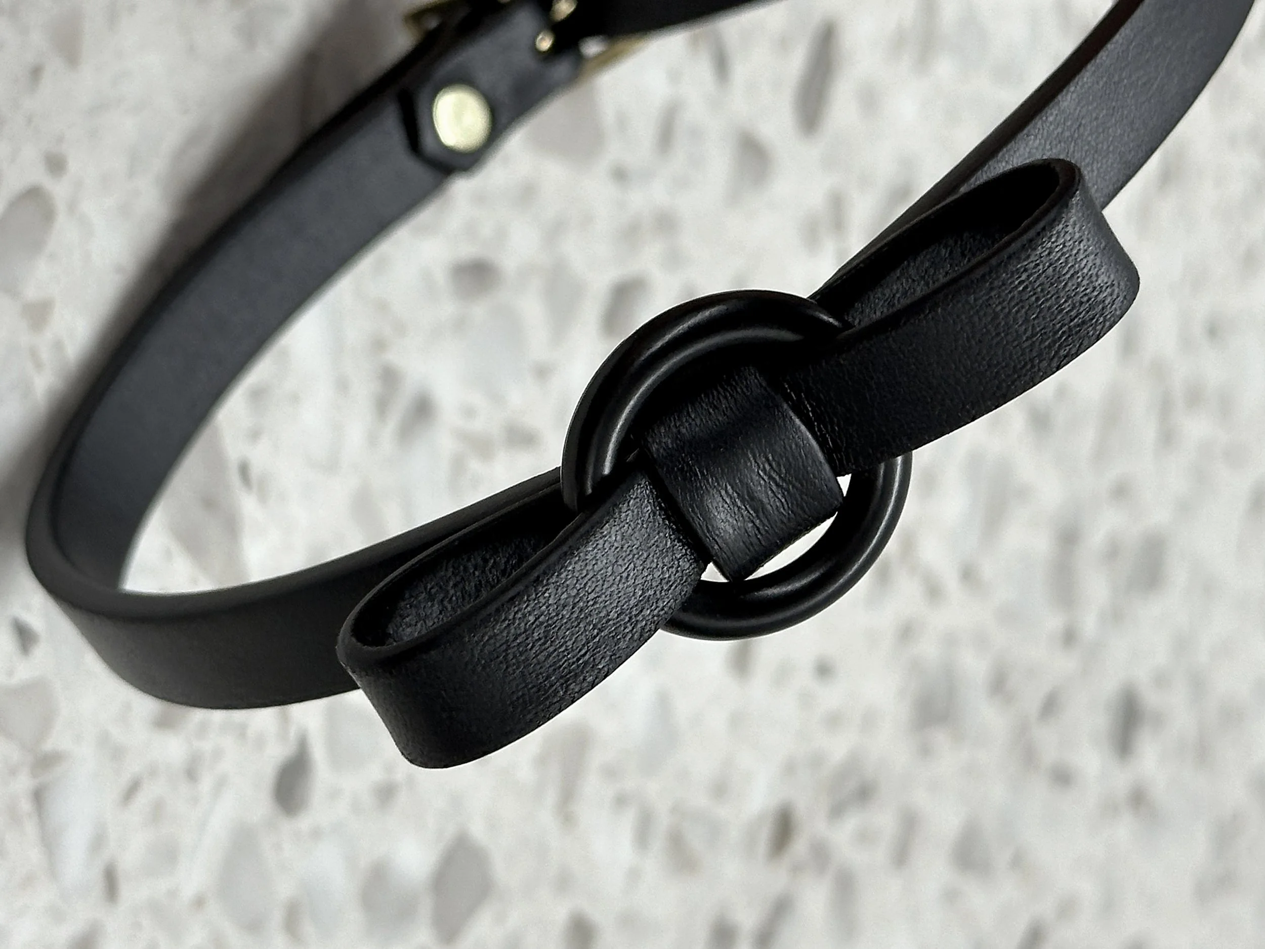 Atticus Ivy Baira black leather bow ring choker_top angle.jpg