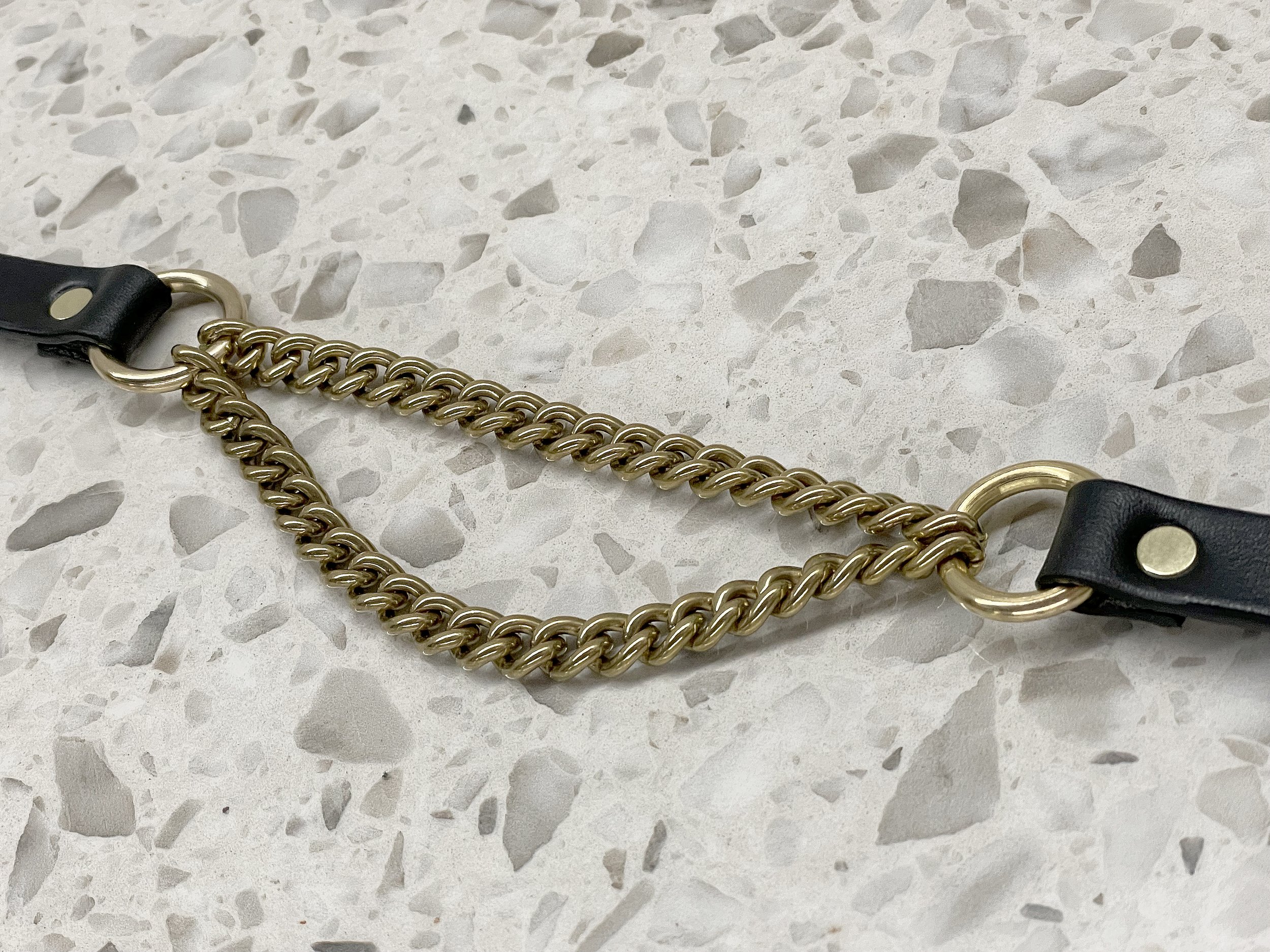 Atticus Ivy Caia black leather chain collar_Chain detail.jpg