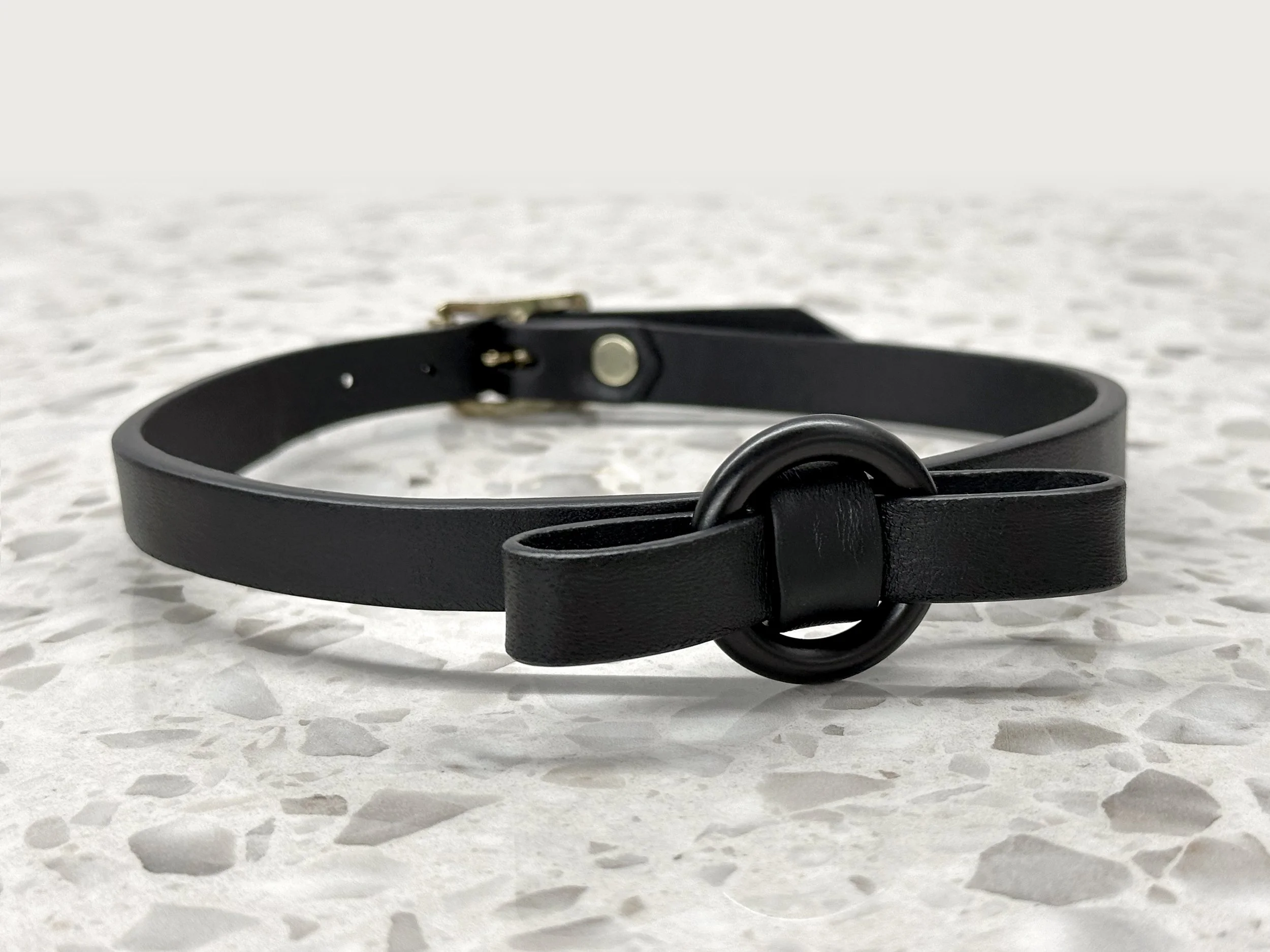 Atticus Ivy Baira black leather bow ring choker_Front angle.jpg