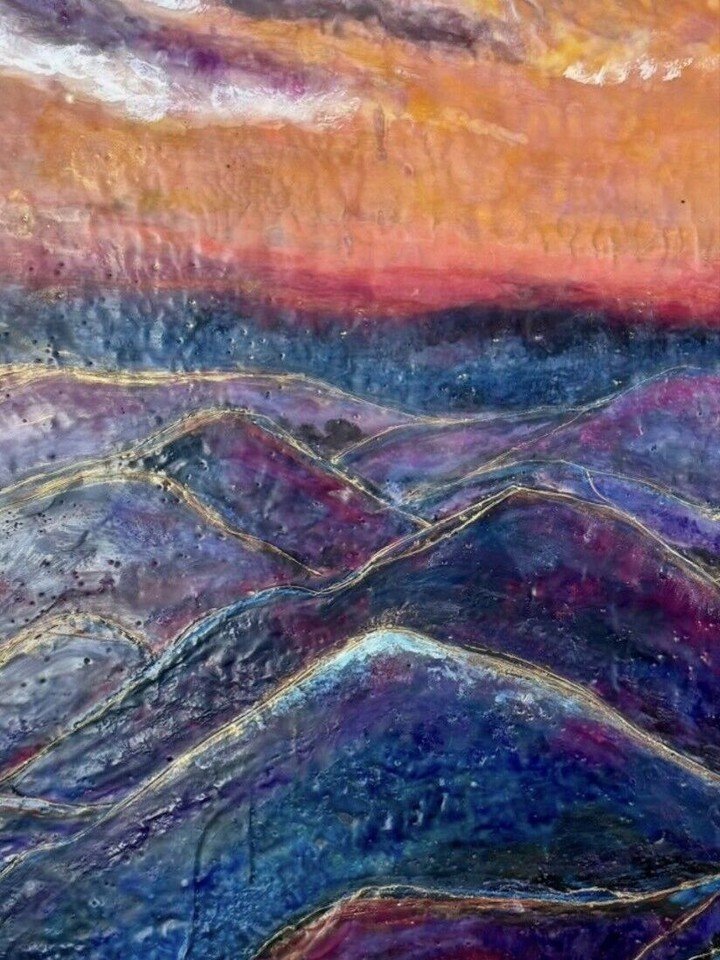 There's something about mountains right before the weather turns. The light gets dramatic, the colors get impossible, and you just have to try to catch it.

This one's been finished for a while and I'm still not done looking at it.

This is a commiss