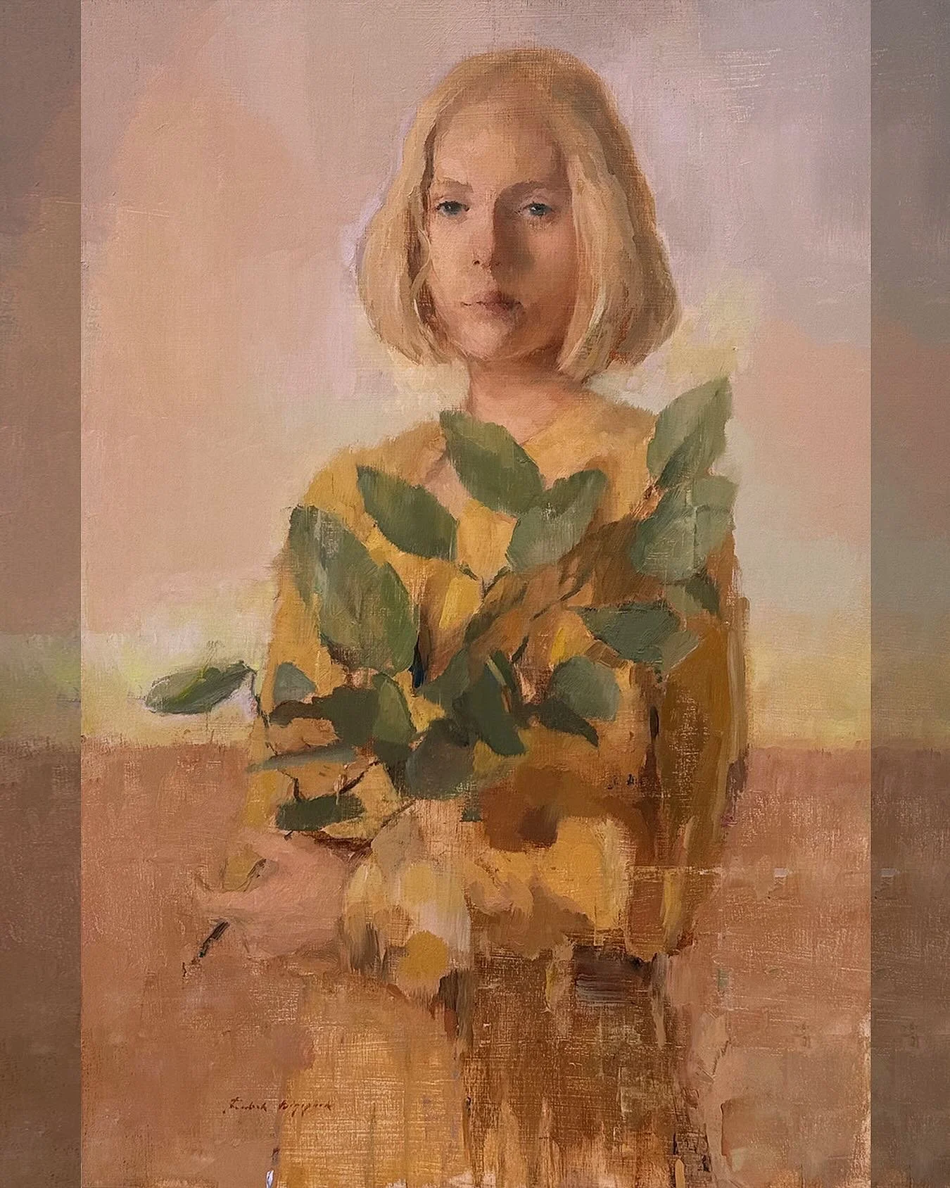Woman in yellow. 40x60 cm. Sold. 

I really enjoyed working with the selection of pigments used creating this painting. Lately I&rsquo;ve been more aware of temperature harmonies and I find the push and pull of hot and cold to bring out some interest