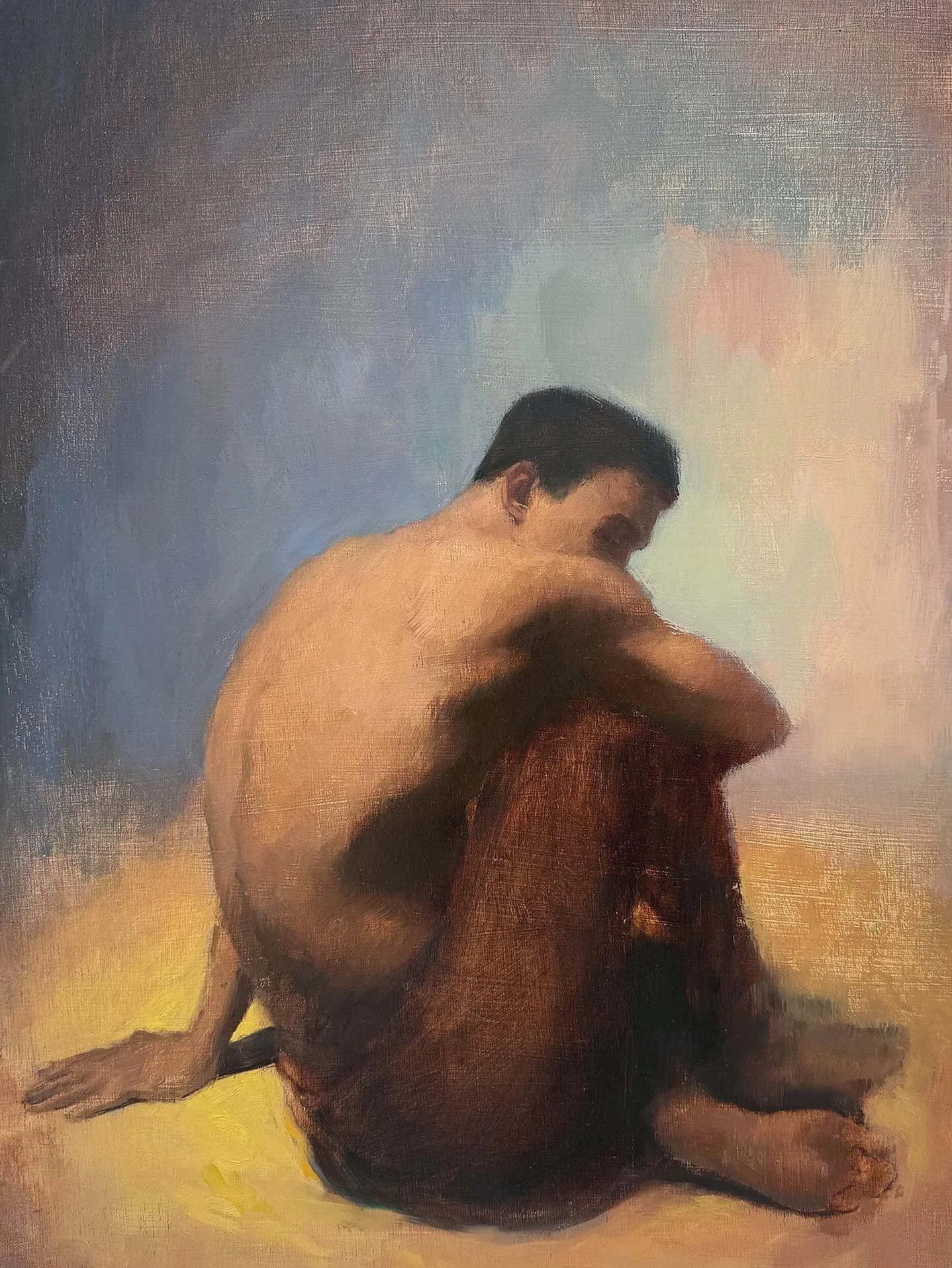 40x60, oil on panel. Started as an earthy monochrome but gradually added with more colours. 

#artoftheday #artofinstagram #artcollection #artgallery #oilpainting #figurativeartist #painting #konst #konstn&auml;r #oljem&aring;lning #figurativkonst #k