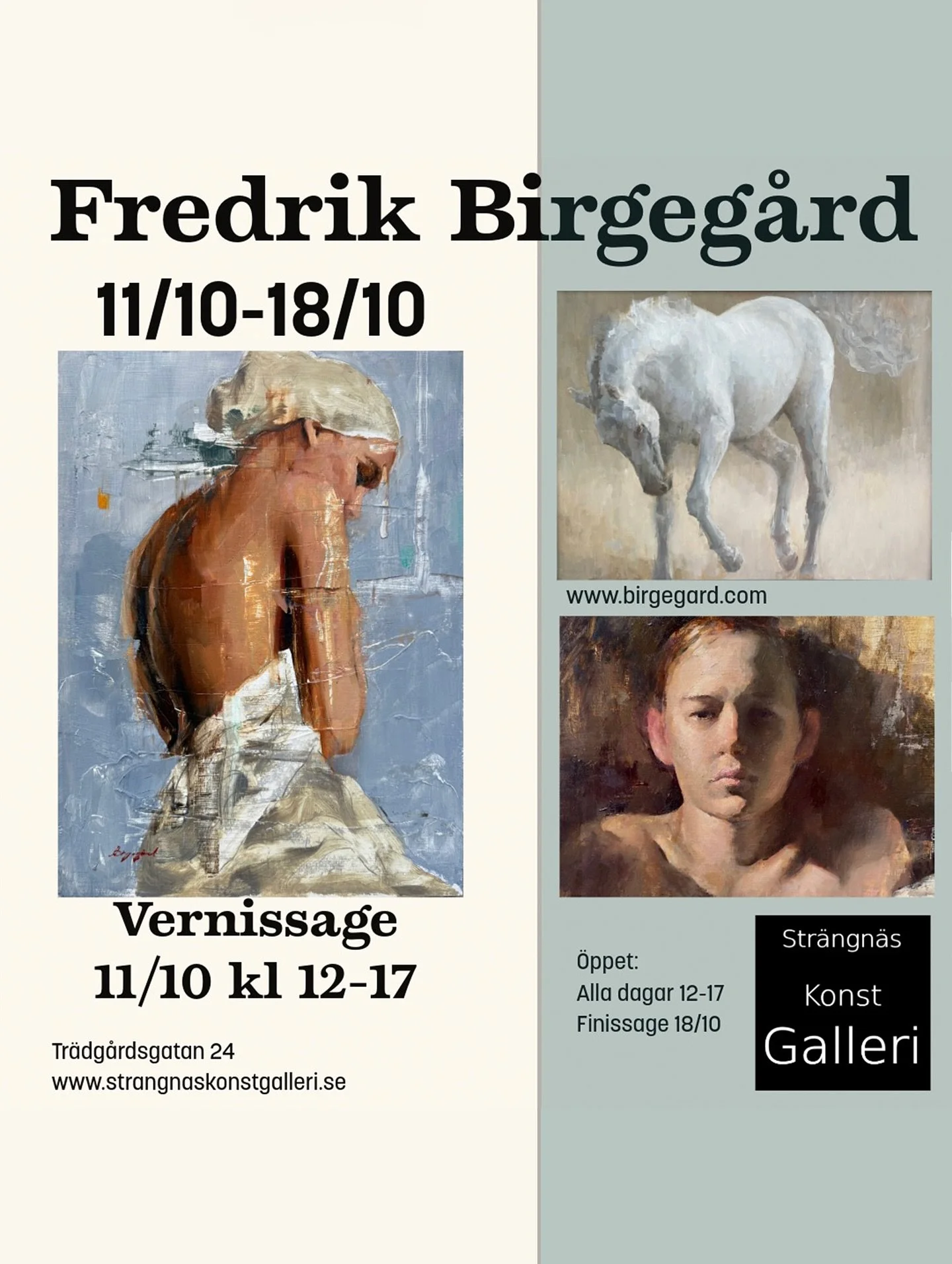 Varmt v&auml;lkomna till min utst&auml;llning i Str&auml;ngn&auml;s! Jag har sedan sensommaren arbetat med m&aring;nga nya sp&auml;nnande projekt och ser fram emot att f&aring; dela dessa med er. Hoppas att vi ses i galleriet p&aring; Tr&auml;dg&arin
