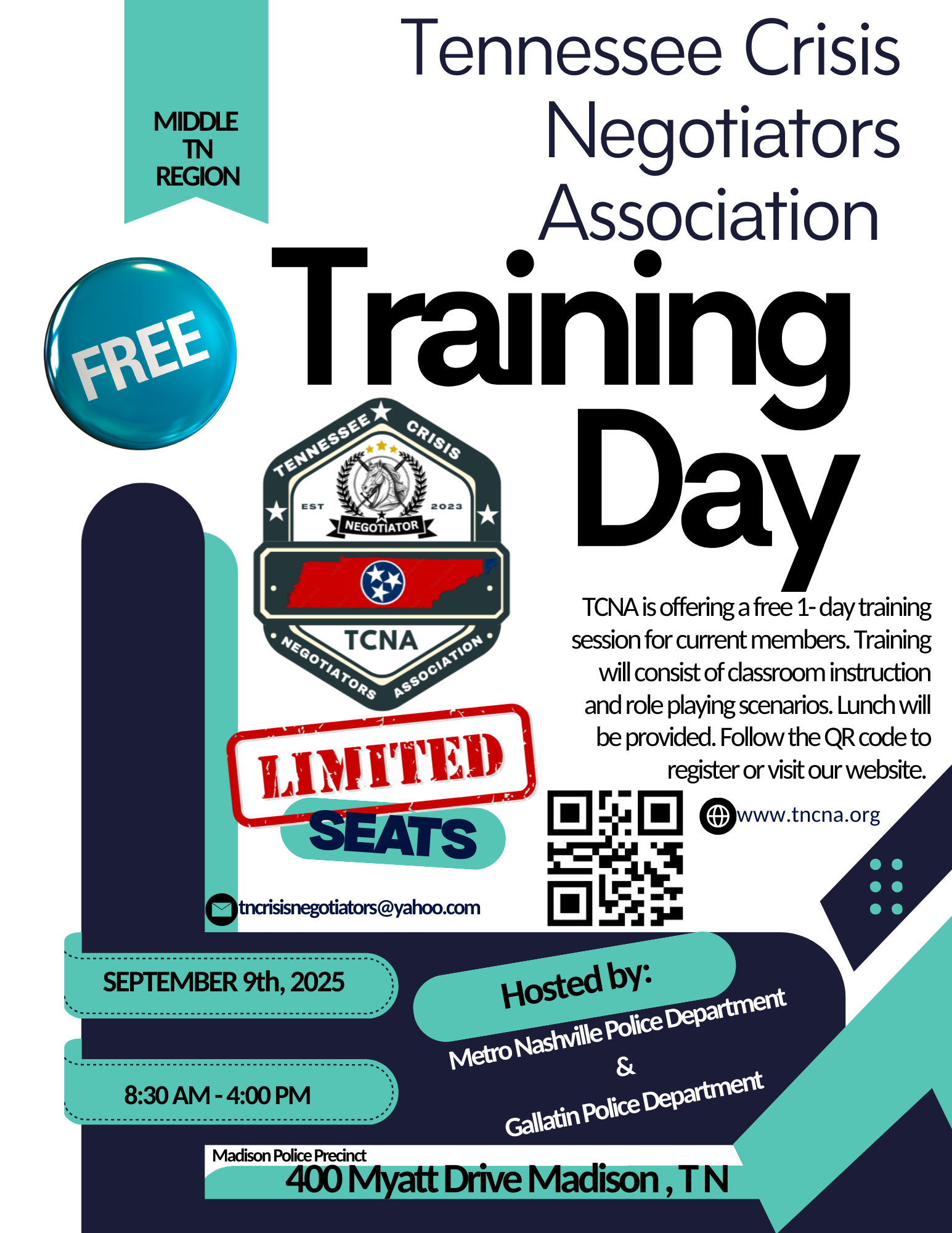 Middle TN Region Free One Day Training