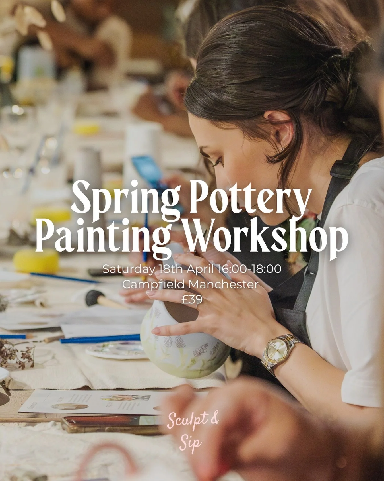 New workshop date: April 18th!! 💌✨

Join us for an afternoon of pottery painting at @campfieldmarket with the chance to browse the gorgeous market of independents before joining us for an afternoon of creativity 👩&zwj;🎨

⏰ 16:00-18:00 

we can&rsq