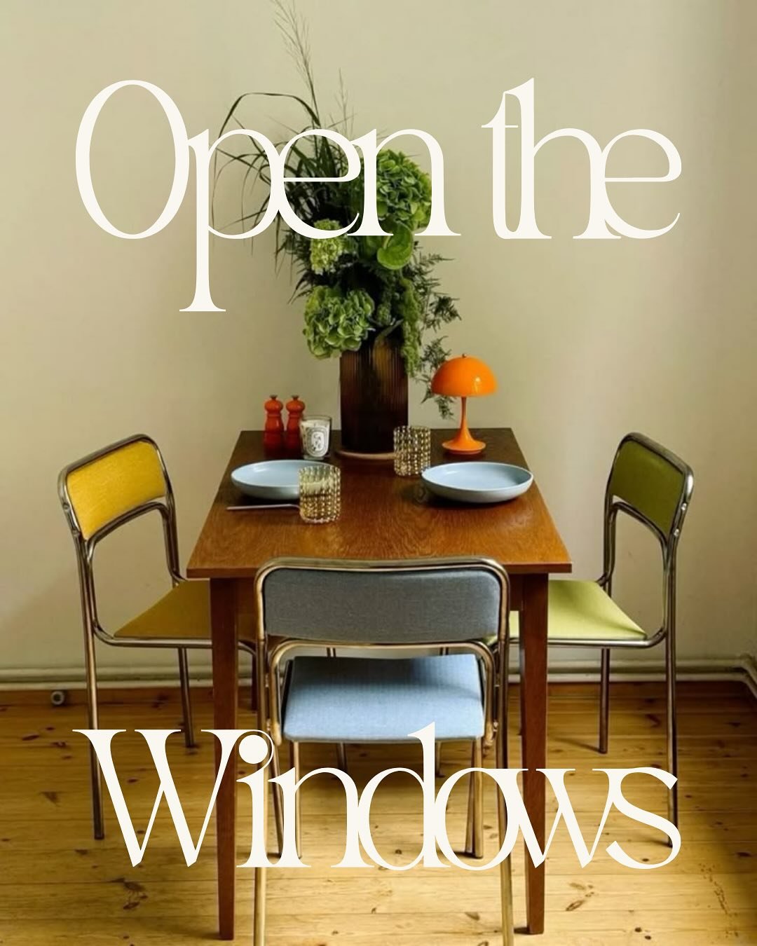 open the windows! let the light in! 🪑🕯️💭🍃🌞

words &amp; visuals I&rsquo;ve been pondering these days&hellip; I hope they inspire you to shine a little light on your soul this season and hold delicately whatever you find 🫶🏻

more on the design: