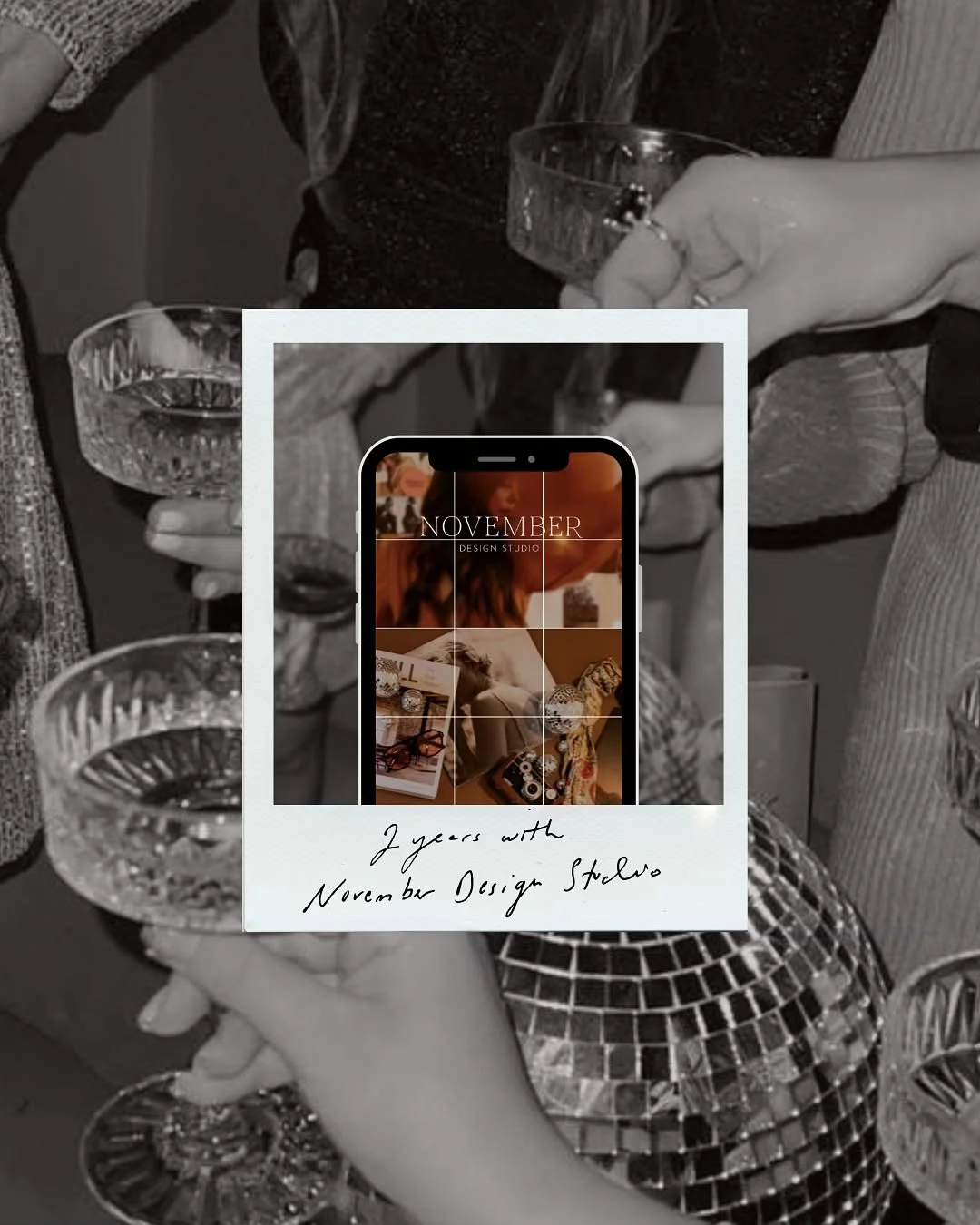 @novemberdesignstudio turned 6 this month, which means I&rsquo;ve been collaborating with them for 2 years on social media &amp; design 🥂✨ 

I wanted to share a bit of my social media work for November&mdash;showcasing their amazing brand transforma