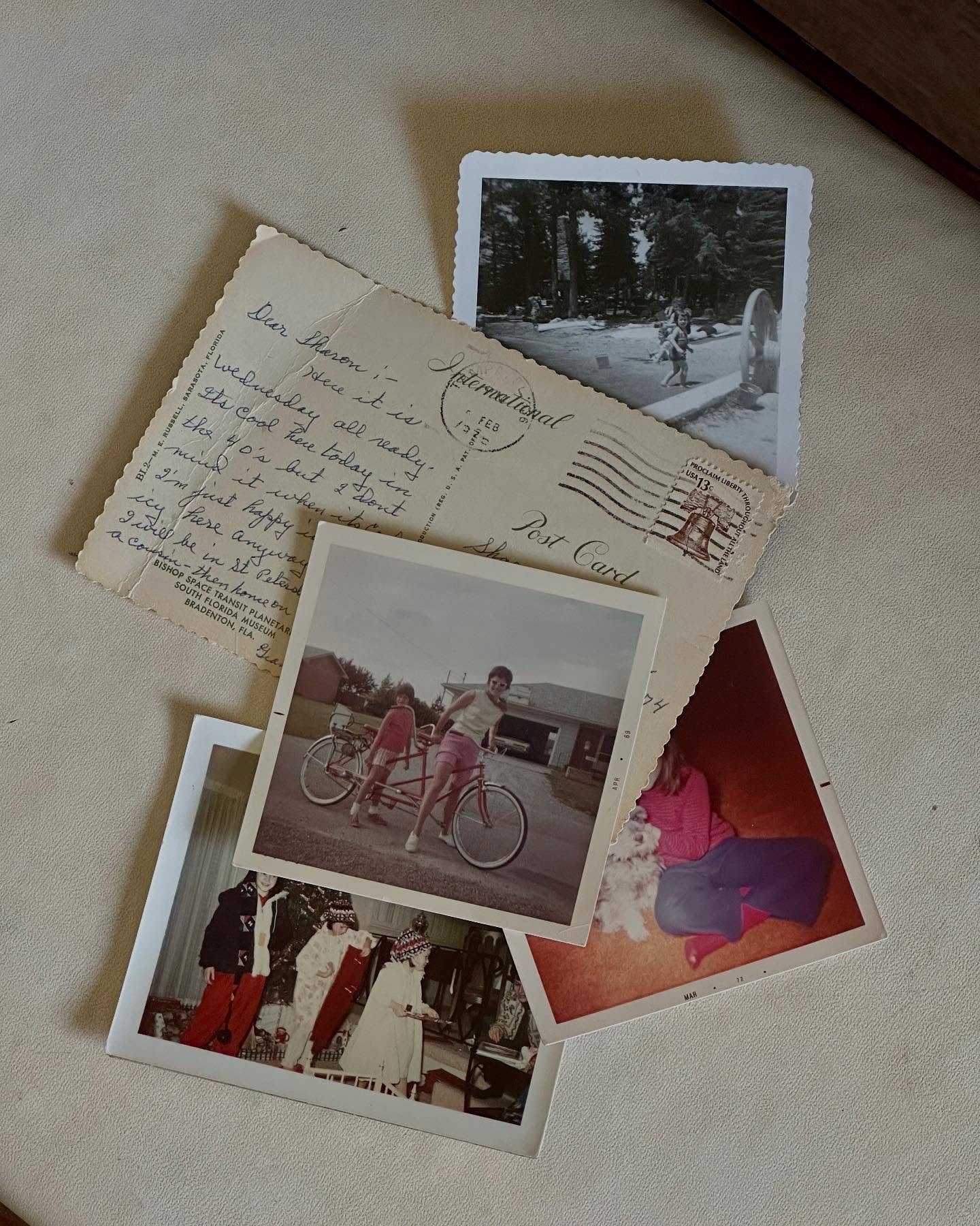 rummaging in the piano room (photos of mom)