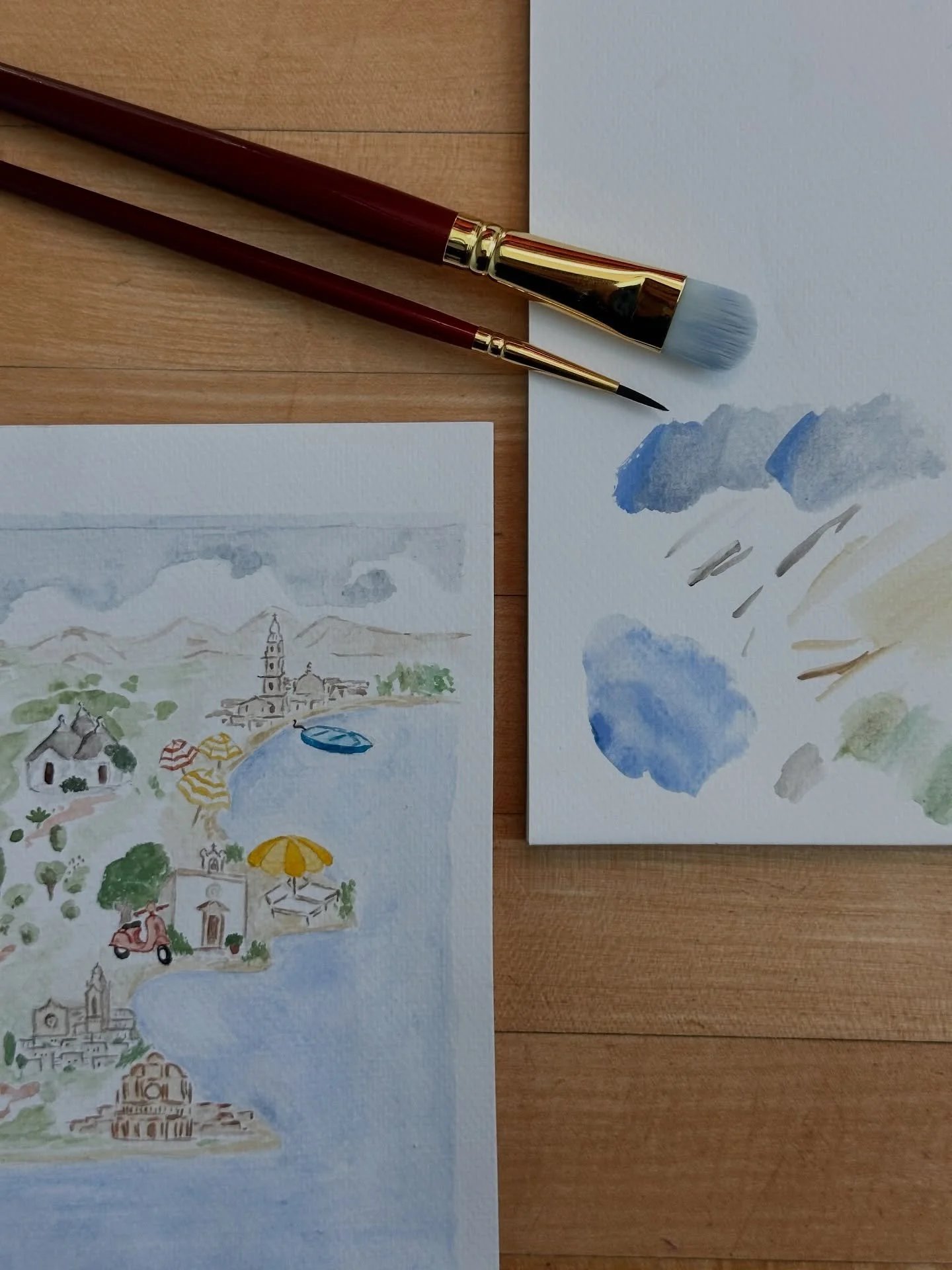 Watercolor map of Puglia, Italy for Taylor&rsquo;s wedding invitations 🛵

Such a fun creative challenge. Thank you @taylorgorski 🤍