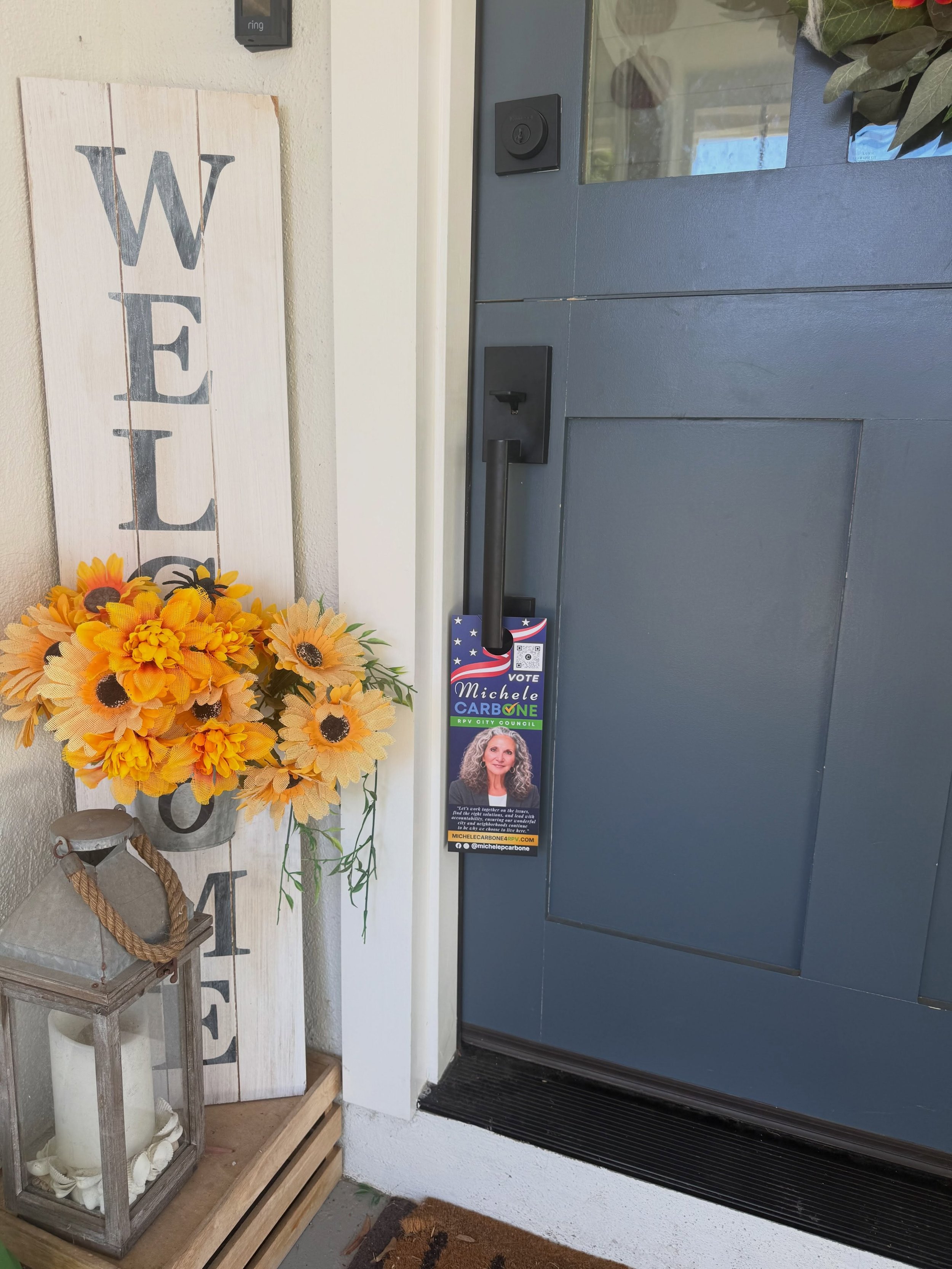 Coming to a door near you! 🇺🇸

Keep an eye out for Michele's campaign door hanger as we connect with voters across RPV.

Fresh perspective. Data-driven leadership. A plan to move RPV forward.

Learn more at MicheleCarbone4RPV.com and vote on Novemb