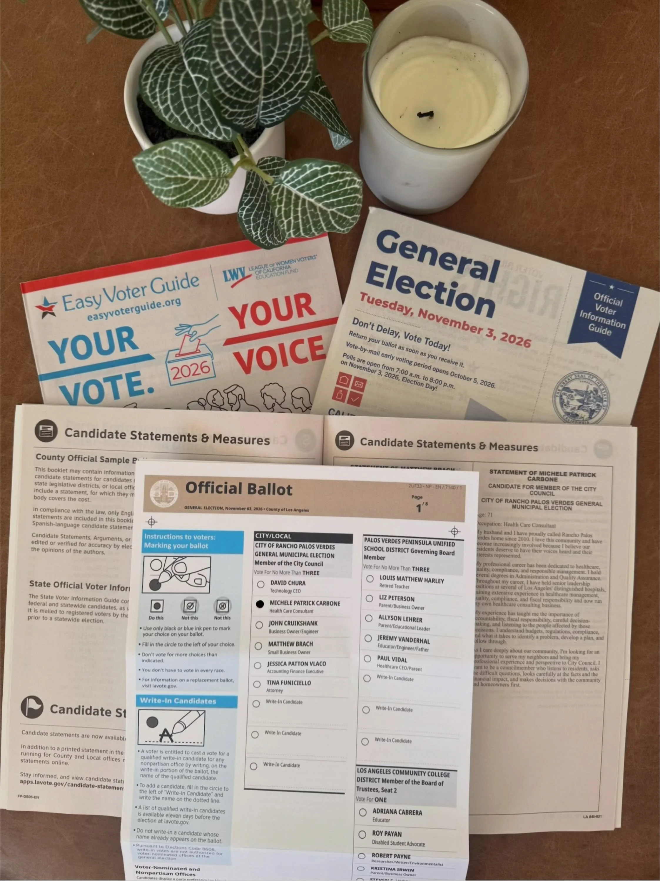 Election season is here, and every vote matters. Take a moment to review your ballot, learn about the candidates and issues, and make your voice heard.

I hope I&rsquo;ve earned your trust and your vote, and I would be honored to represent our commun