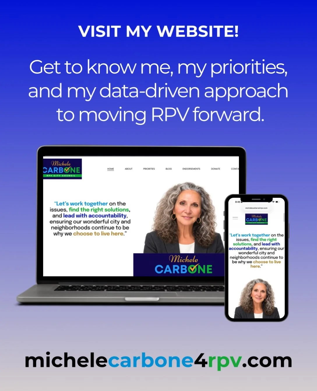As you make your voting decisions, I encourage you to take the time to visit every candidate&rsquo;s website and social media, if available. Learn about their thought process, their vision and strategy for Rancho Palos Verdes, and their record of com