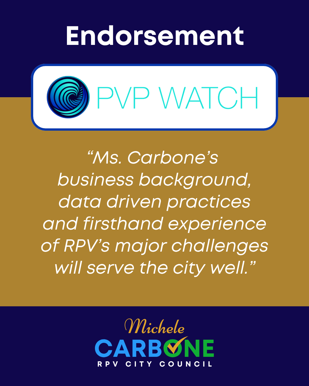 PVP Watch Endorses Michele Carbone (Click to Read)